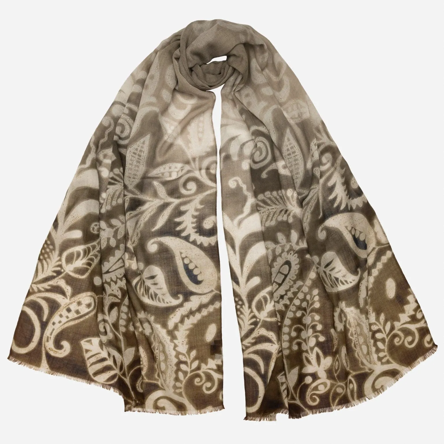 Garda - Wool Scarf - Brown and Tan sold by Elizabetta