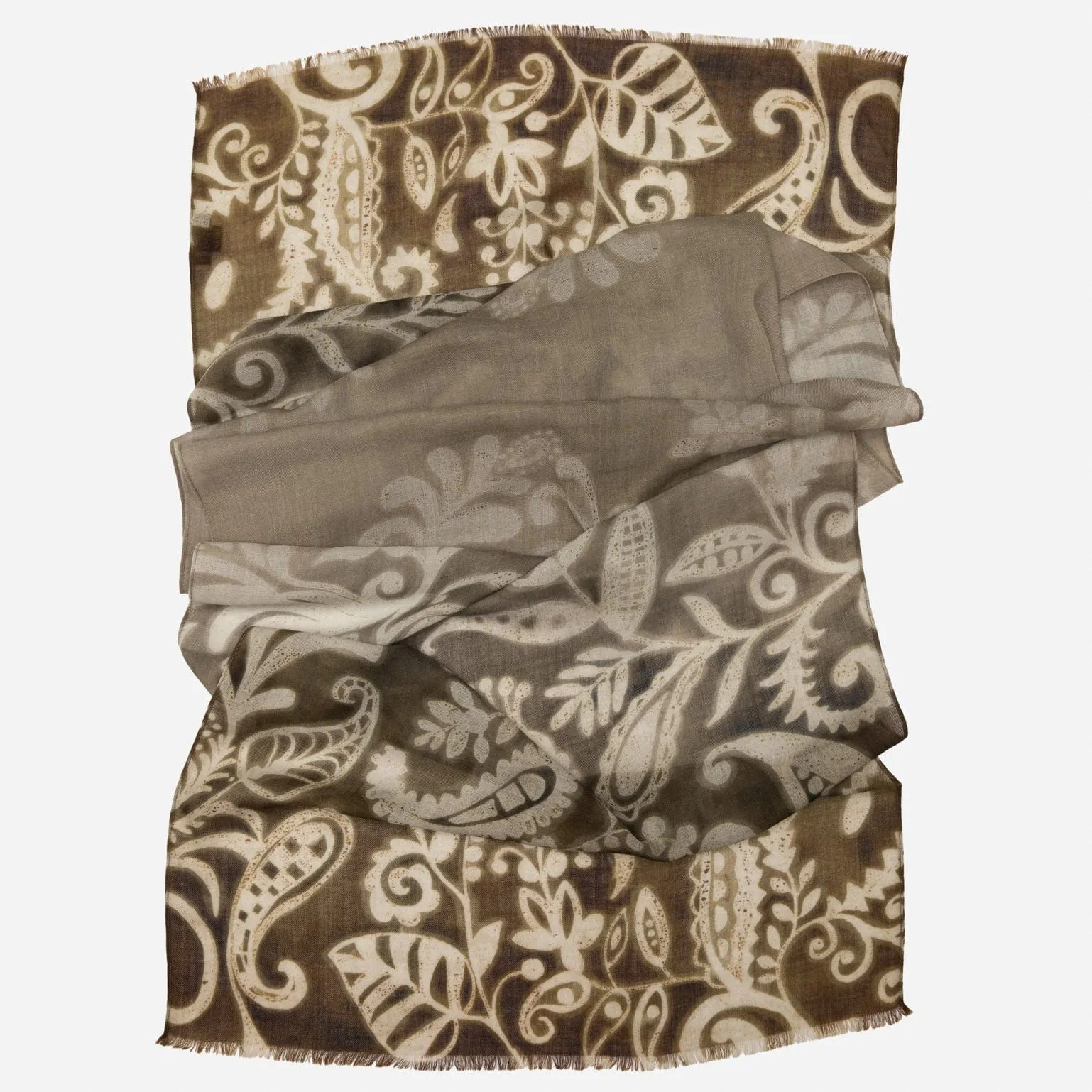 Garda - Wool Scarf - Brown and Tan sold by Elizabetta product image thumbnail 2
