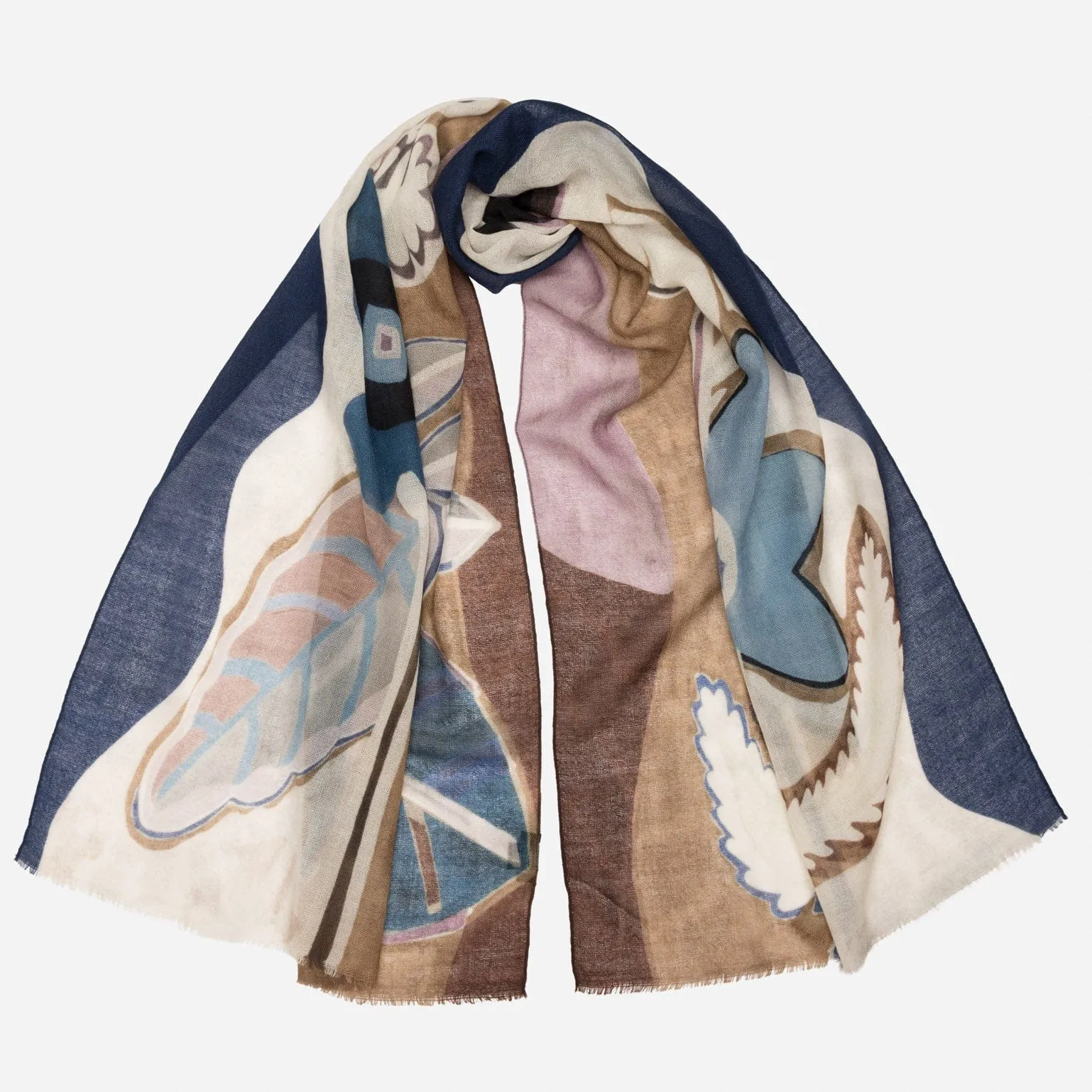 Irene - Wool Scarf - Blue and Lavender sold by Elizabetta product image thumbnail 2