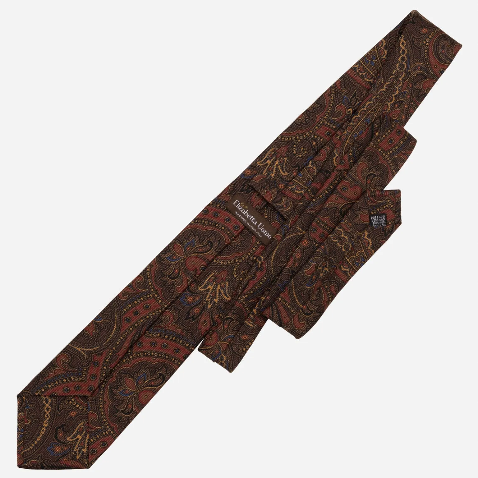 Marsala - Printed Madder Silk Tie - Brown sold by Elizabetta product image thumbnail 4