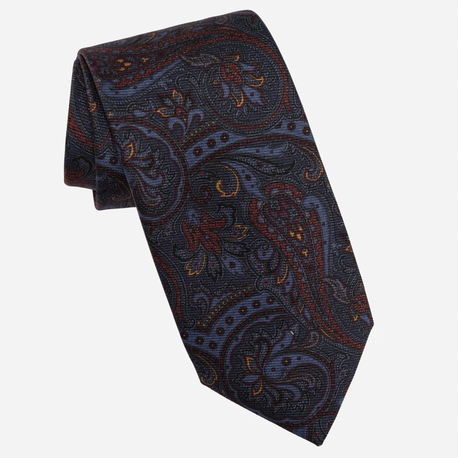 Marsala - Printed Madder Silk Tie - Blue sold by Elizabetta product image thumbnail 2