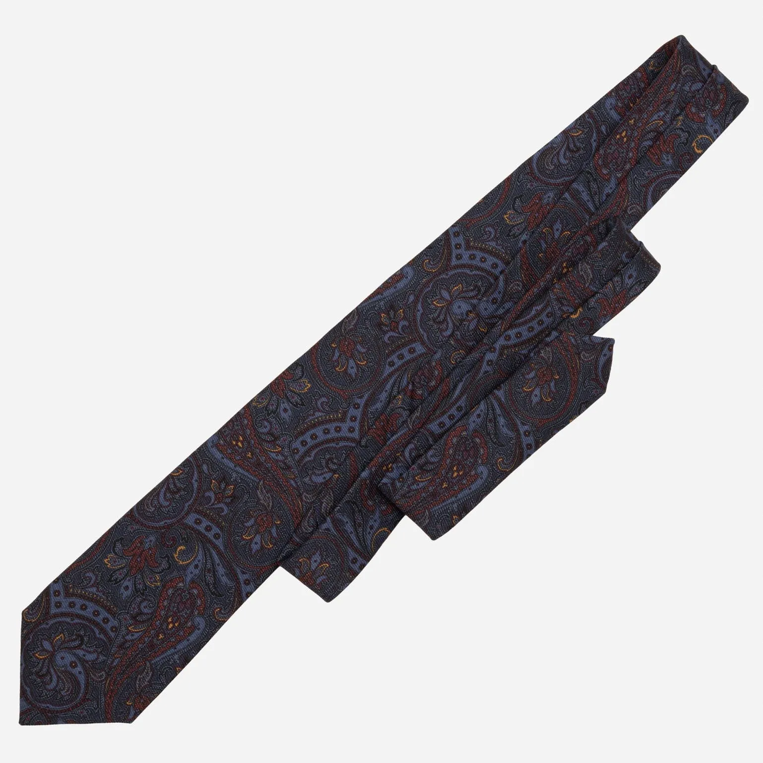 Marsala - Printed Madder Silk Tie - Blue sold by Elizabetta product image thumbnail 3