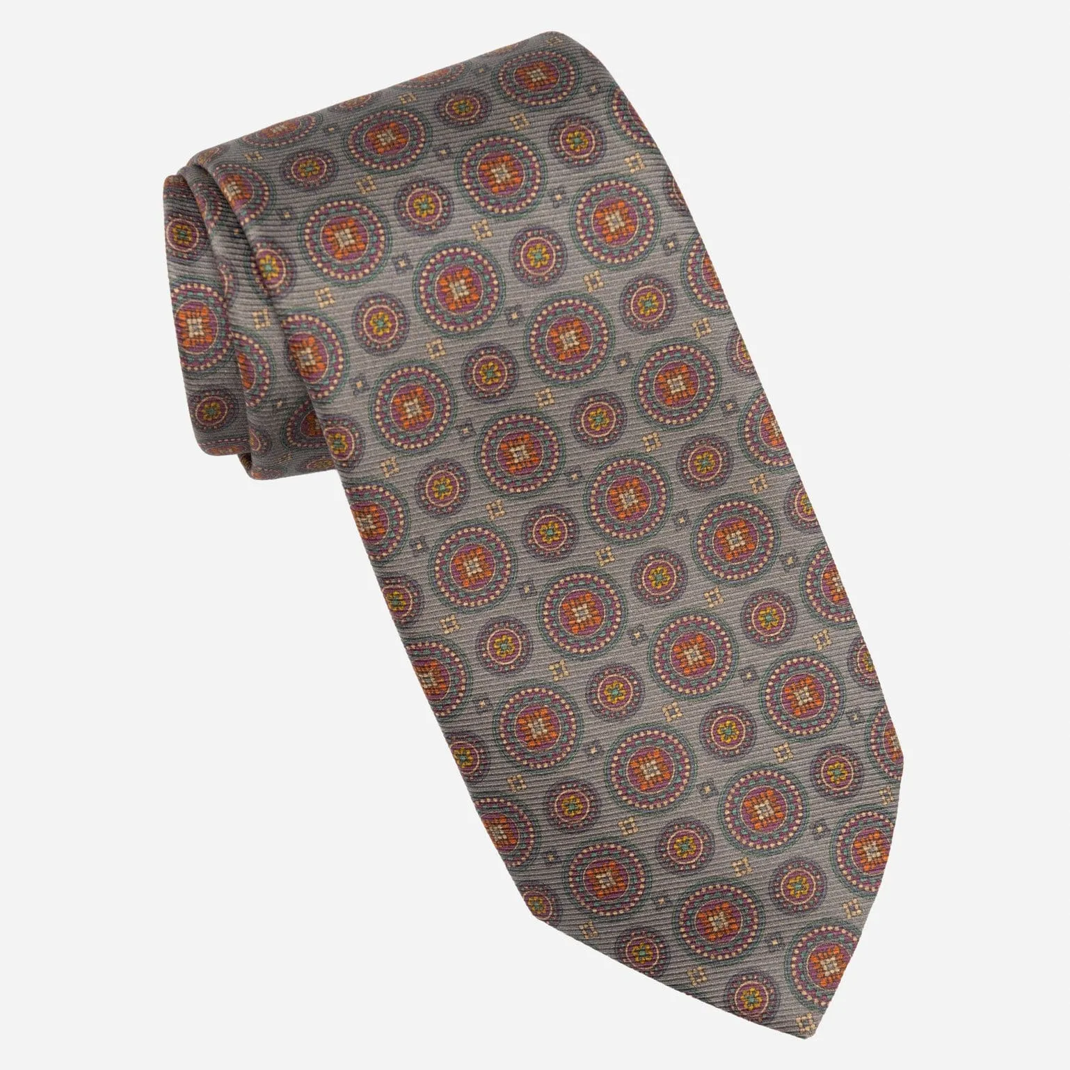 Farnese - Printed Madder Silk Tie - Blue Grey sold by Elizabetta product image thumbnail 2