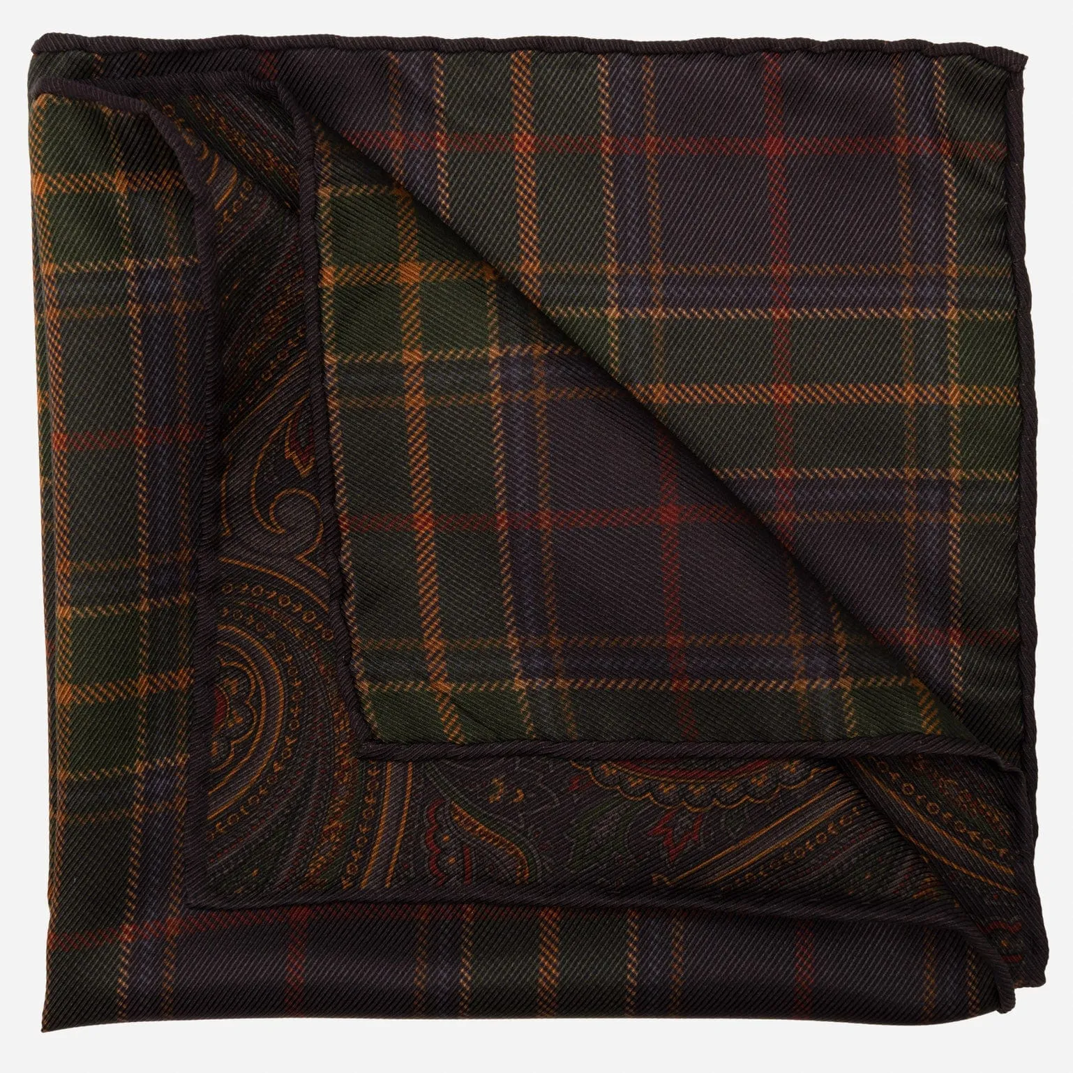 Positano - Double Sided Silk Pocket Square - Navy sold by Elizabetta product image thumbnail 2