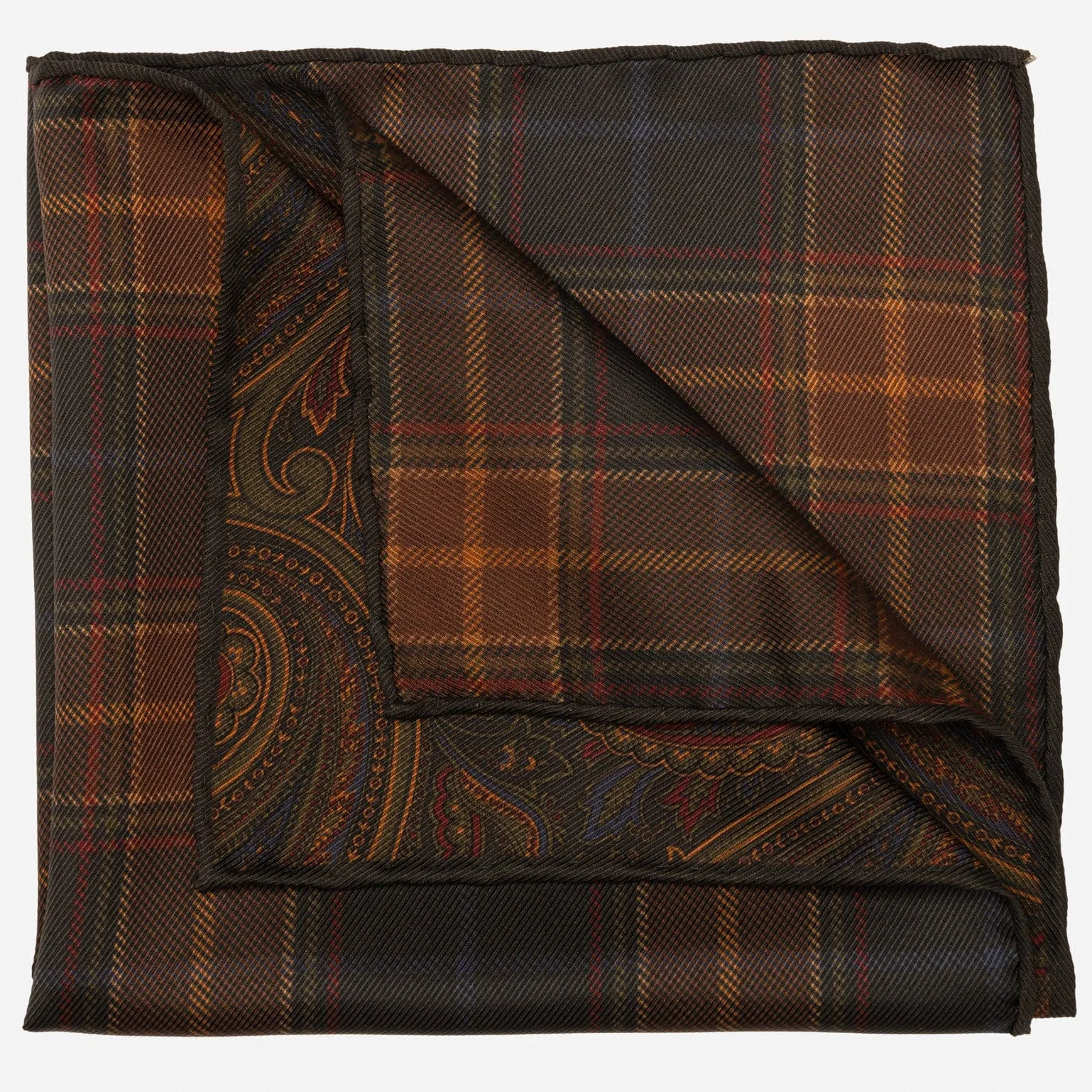 Positano - Double Sided Silk Pocket Square - Green sold by Elizabetta product image thumbnail 2