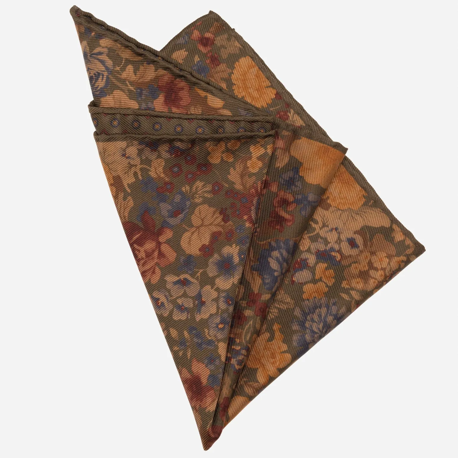 Vico - Double Sided Silk Pocket Square - Olive Green sold by Elizabetta product image thumbnail 3