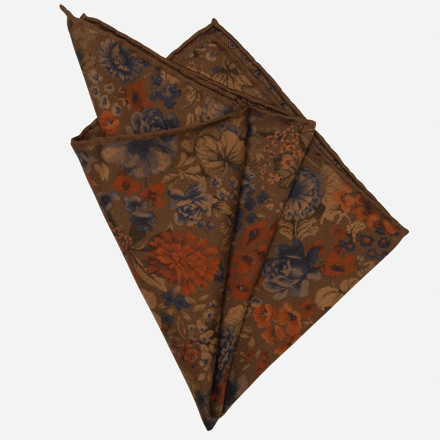 Vico - Double Sided Silk Pocket Square - Clay Brown sold by Elizabetta product image thumbnail 3
