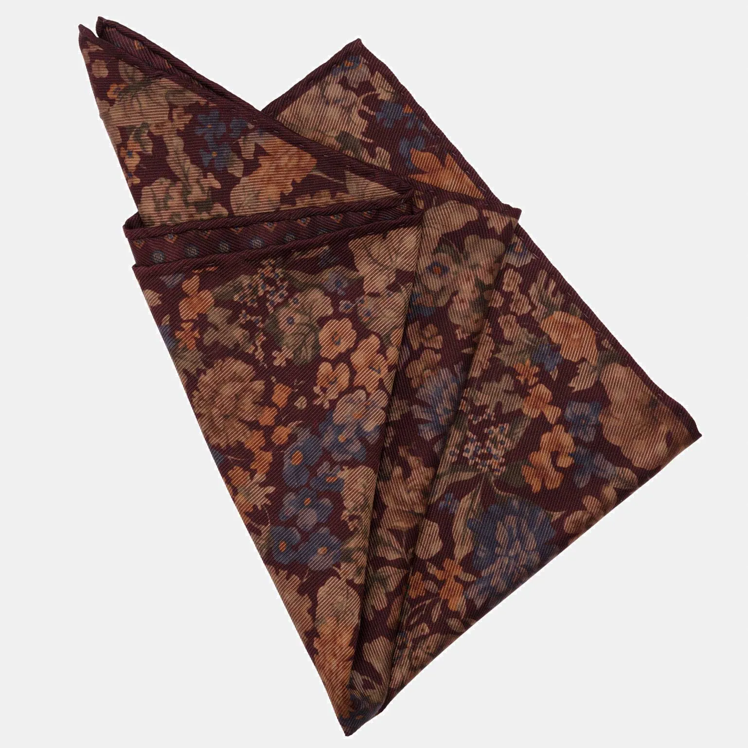Vico - Double Sided Silk Pocket Square - Bordeaux sold by Elizabetta product image thumbnail 3