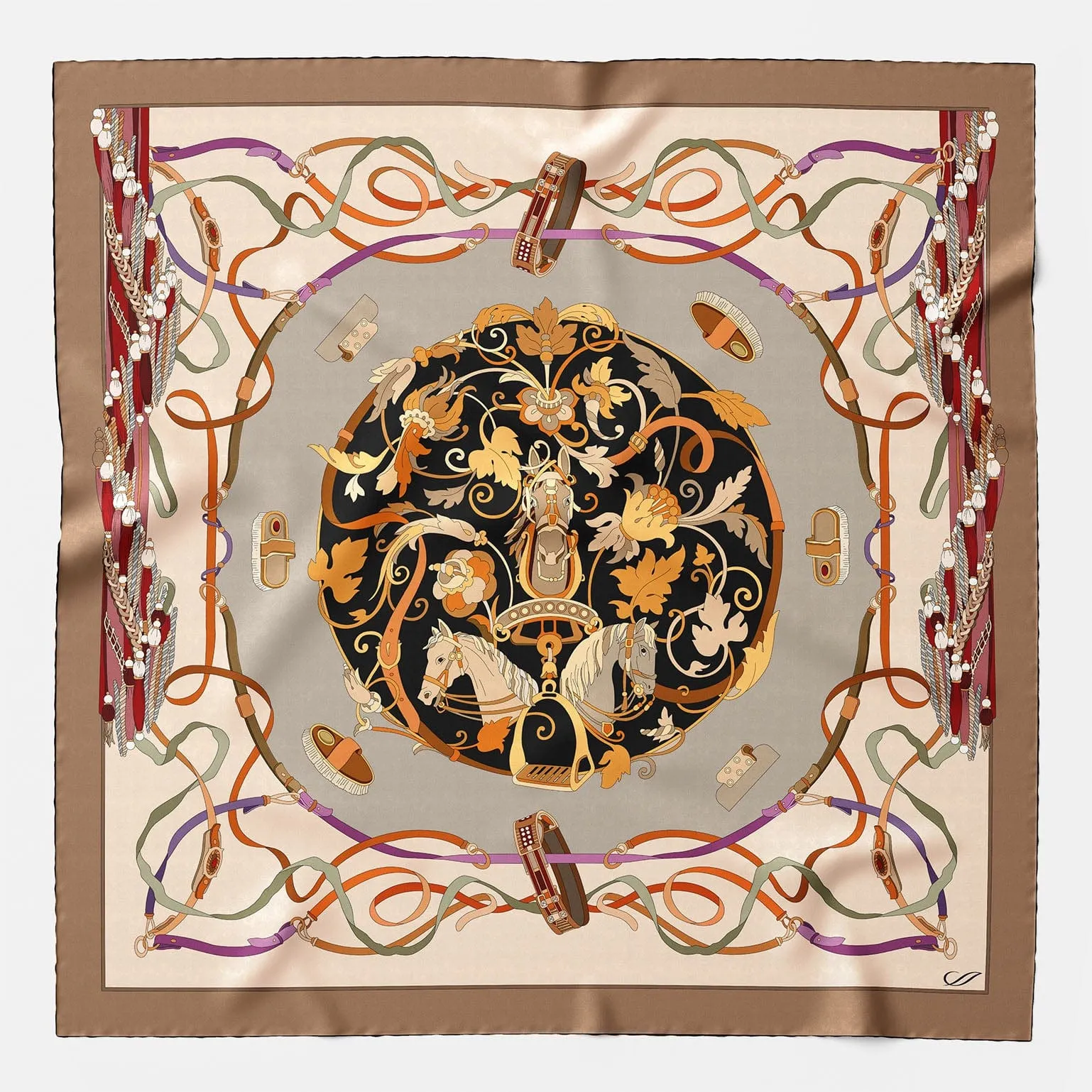 Sella Nobile - Silk Foulard - Tan sold by Elizabetta