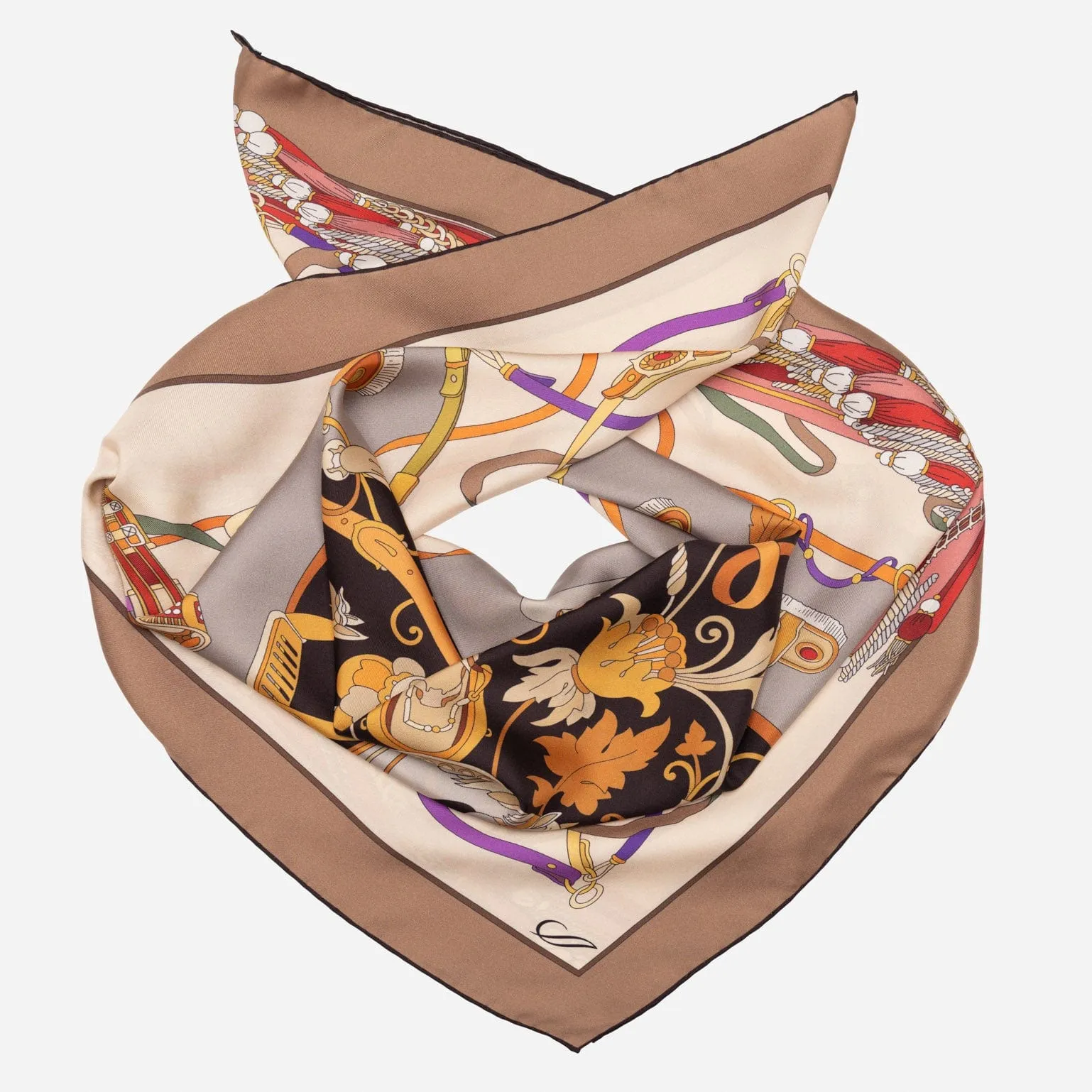 Sella Nobile - Silk Foulard - Tan sold by Elizabetta product image thumbnail 2