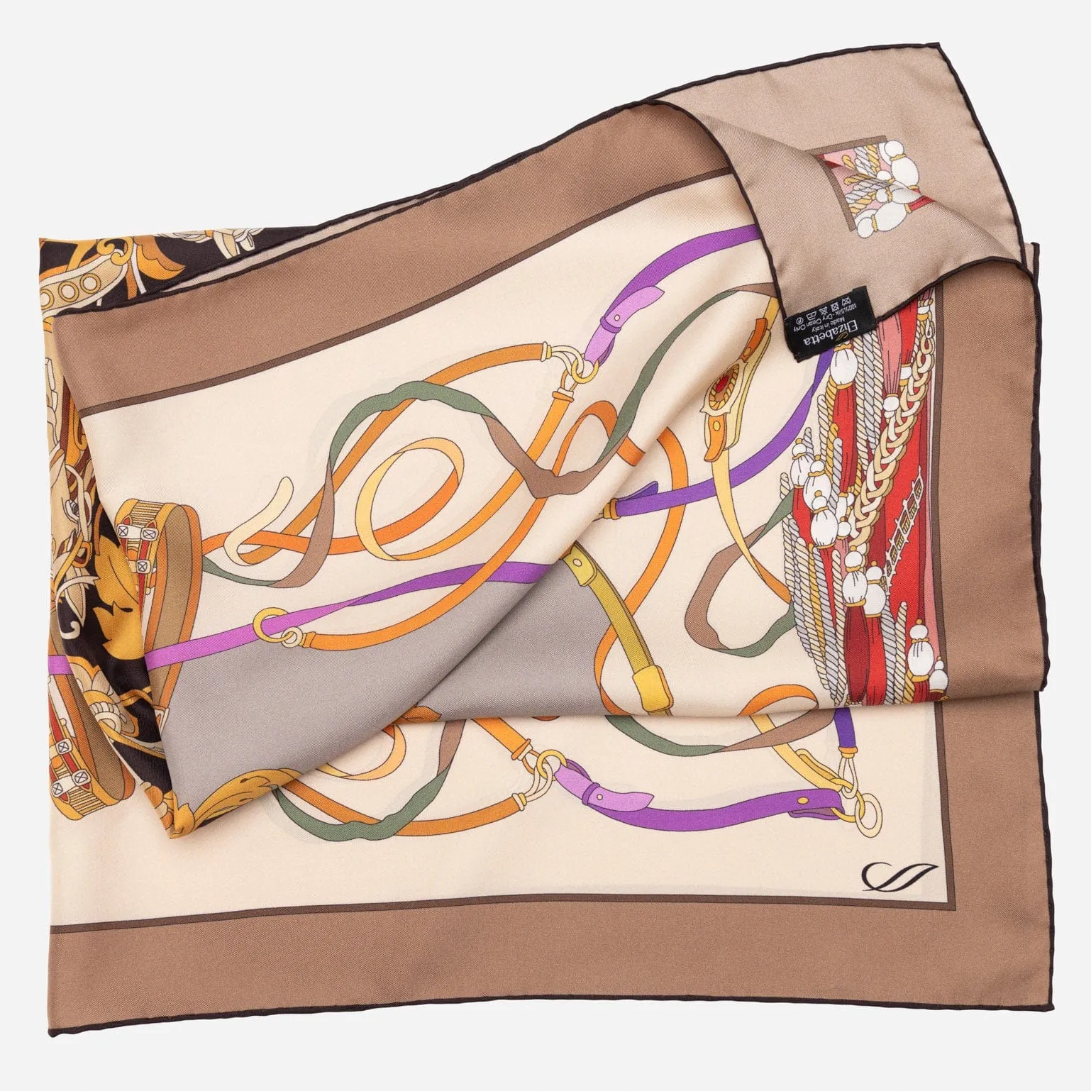 Sella Nobile - Silk Foulard - Tan sold by Elizabetta product image thumbnail 3