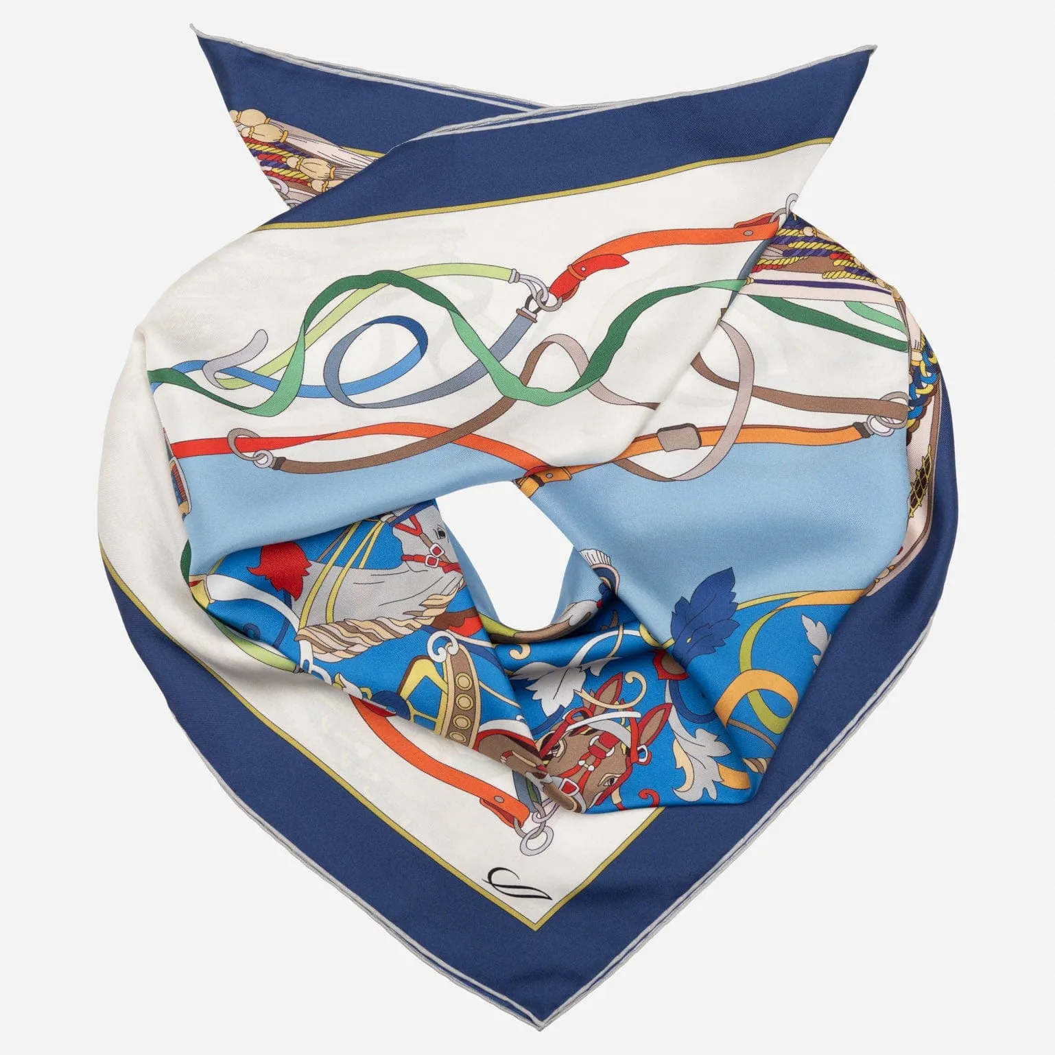 Sella Nobile - Silk Foulard - Blue sold by Elizabetta product image thumbnail 2