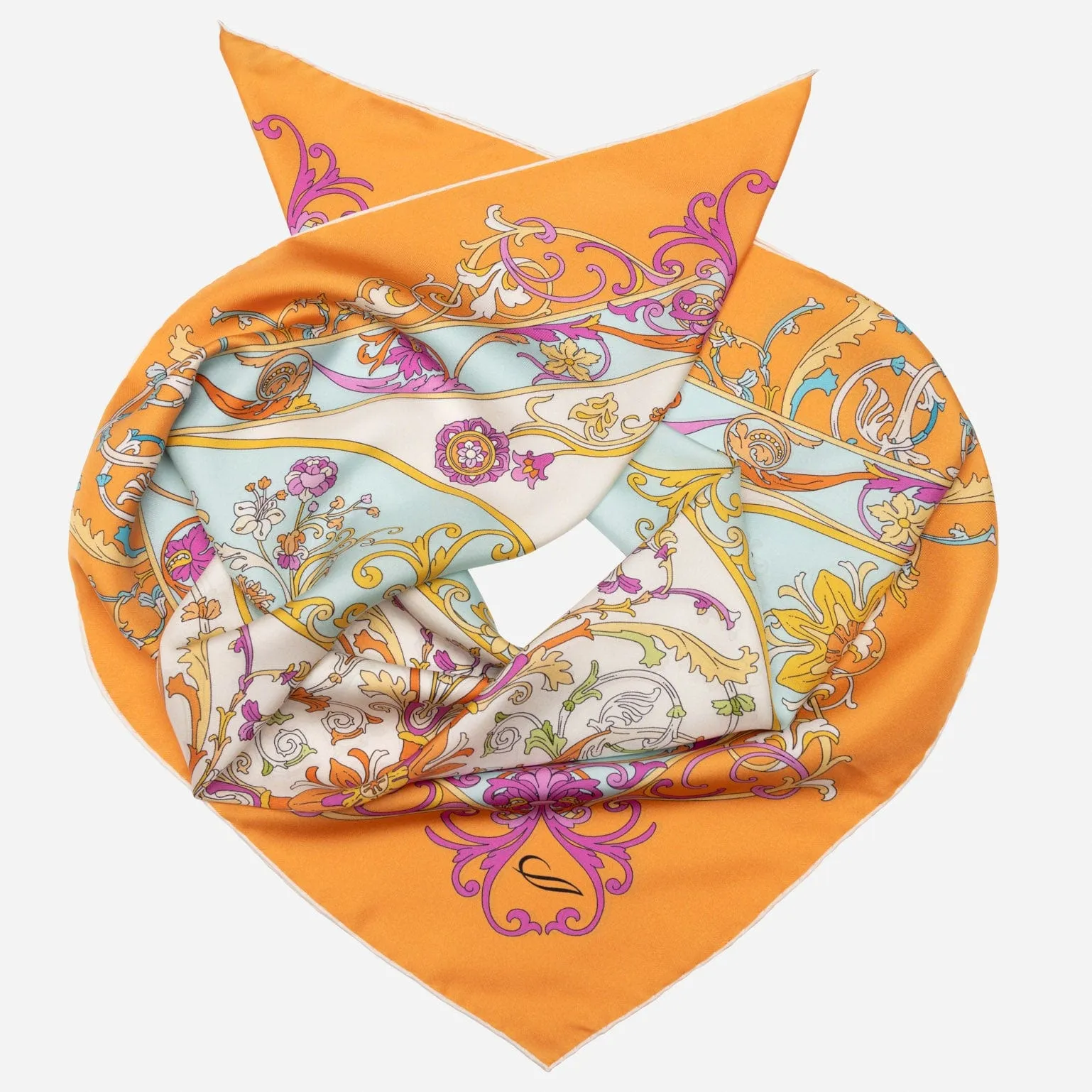 Paulina - Silk Foulard - Orange sold by Elizabetta product image thumbnail 2