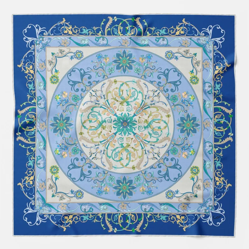 Paulina - Silk Foulard - Blue sold by Elizabetta