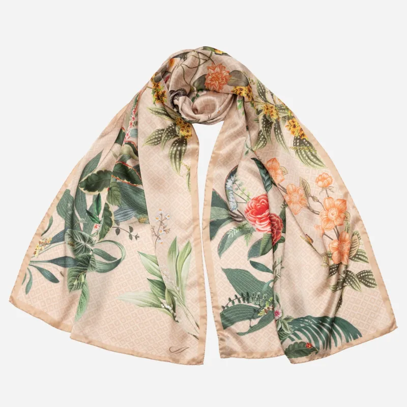 Sara - Long Silk Scarf - Beige sold by Elizabetta