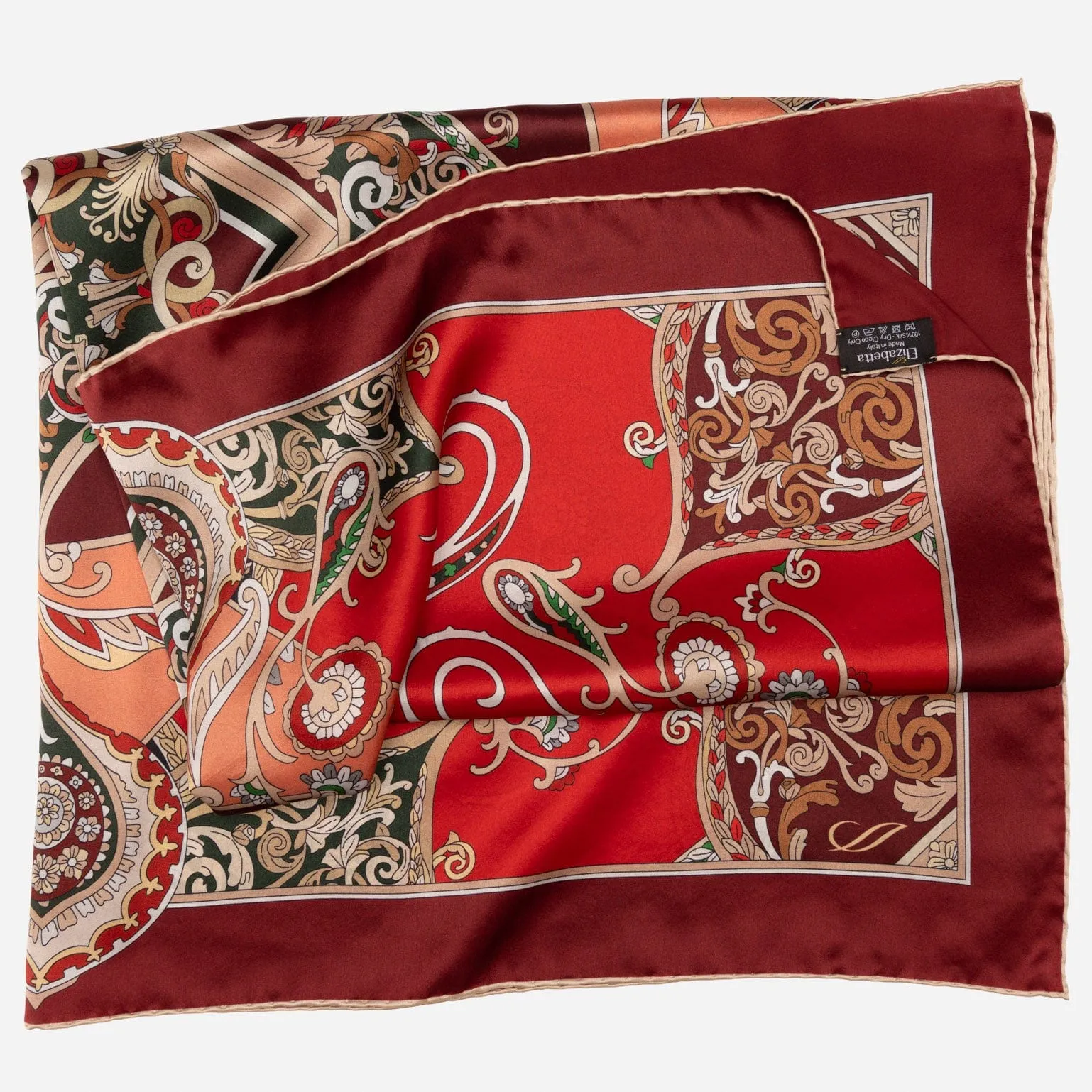 Romina - Silk Foulard - Red sold by Elizabetta product image thumbnail 3