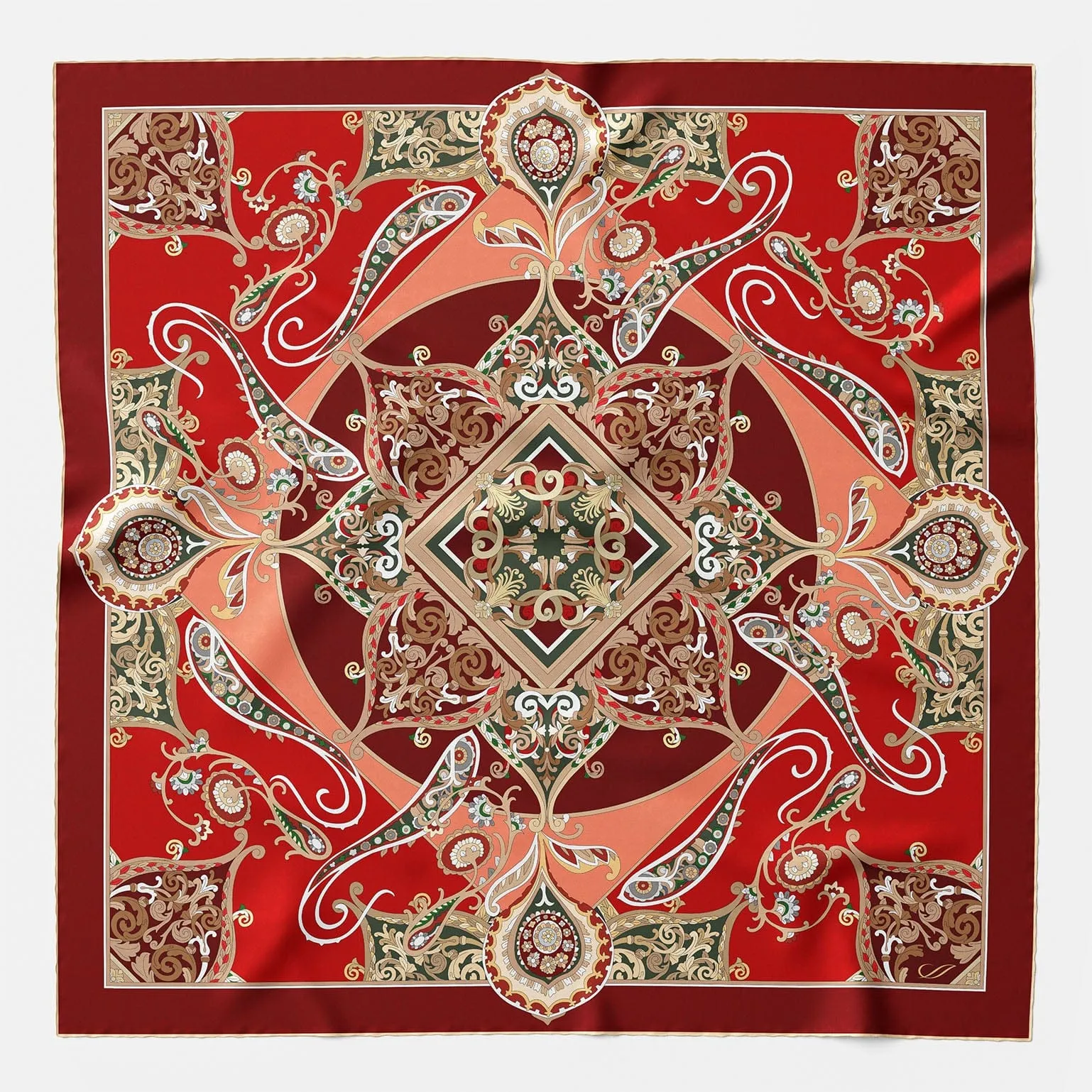 Romina - Silk Foulard - Red sold by Elizabetta