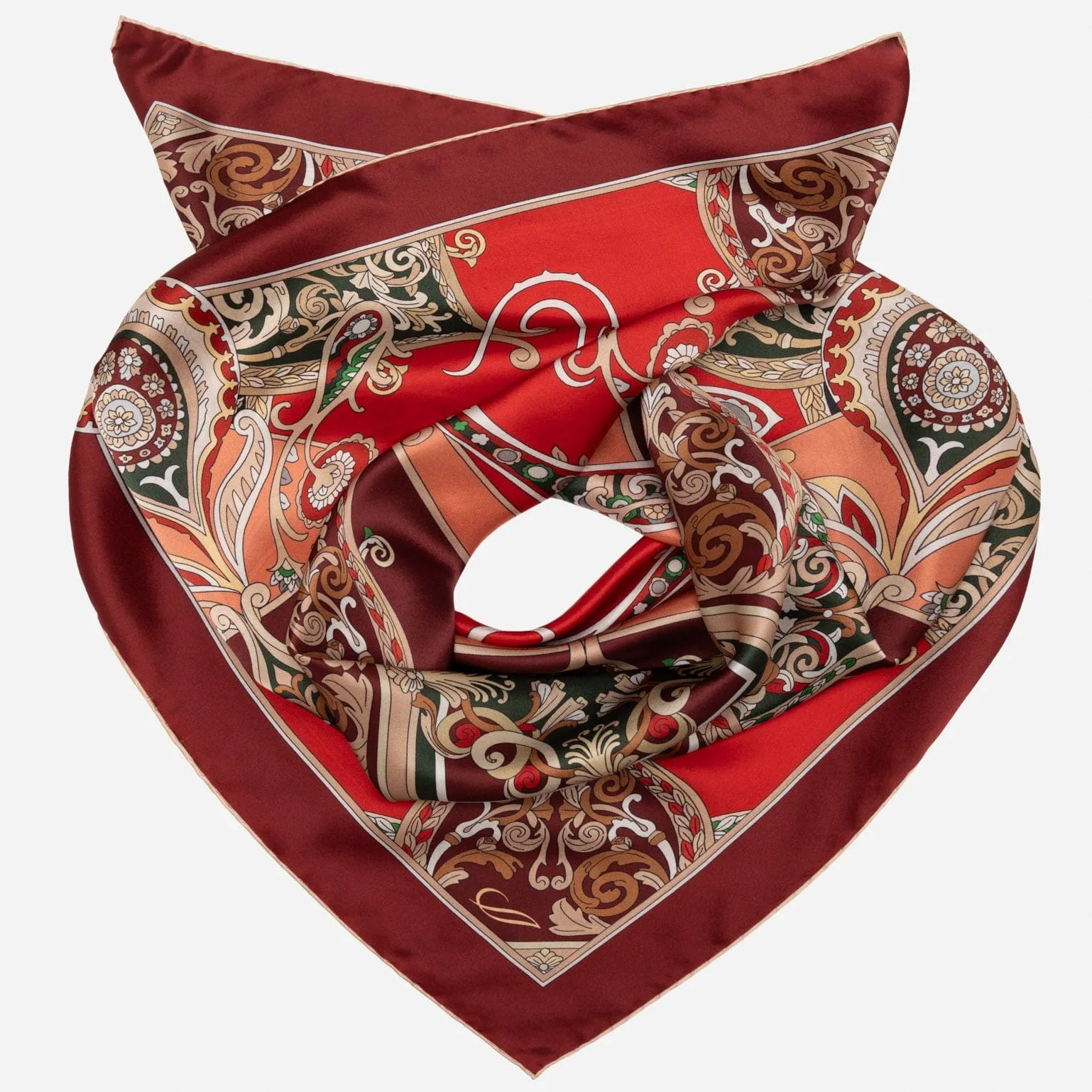 Romina - Silk Foulard - Red sold by Elizabetta product image thumbnail 2