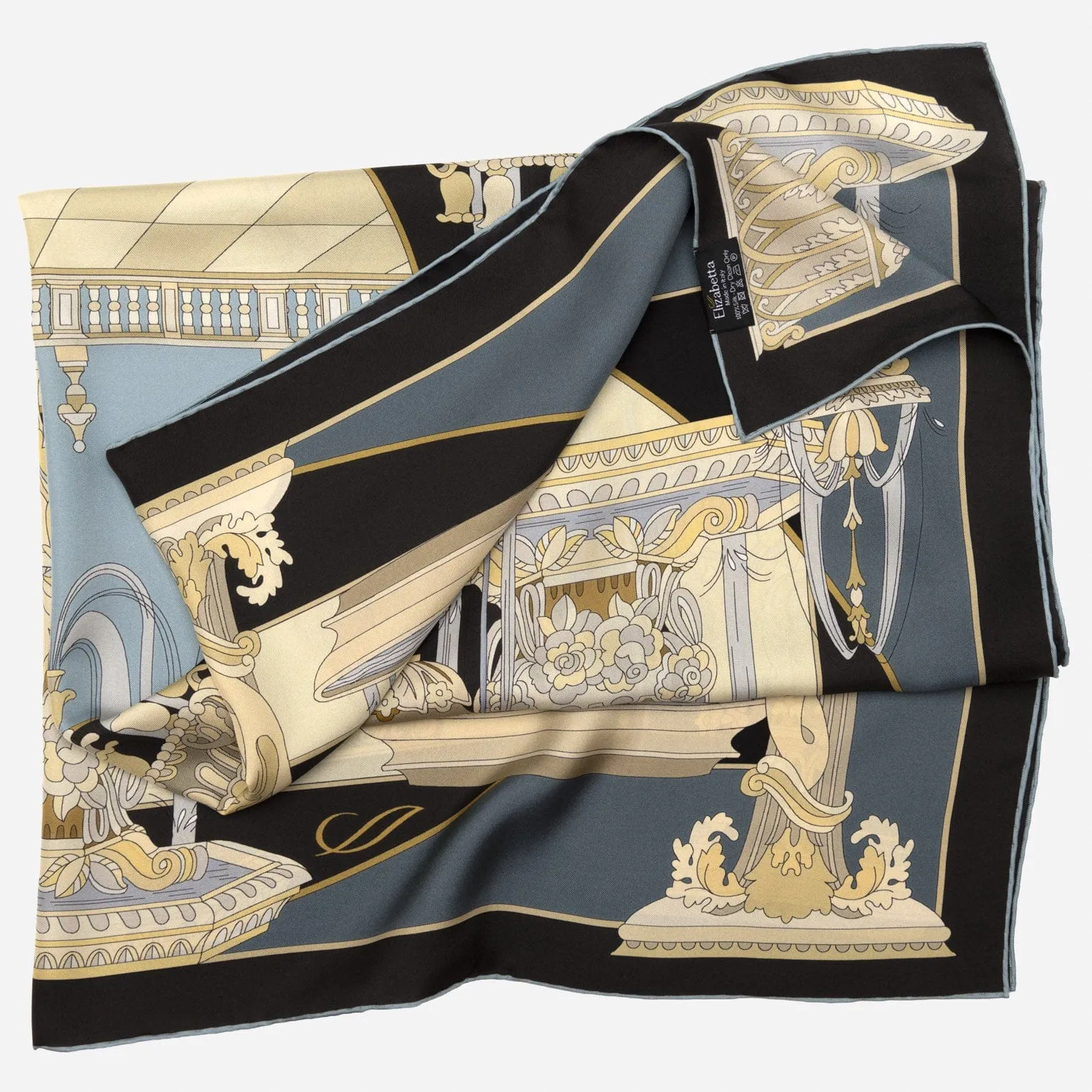 Fontana - Silk Foulard - Steel sold by Elizabetta product image thumbnail 3