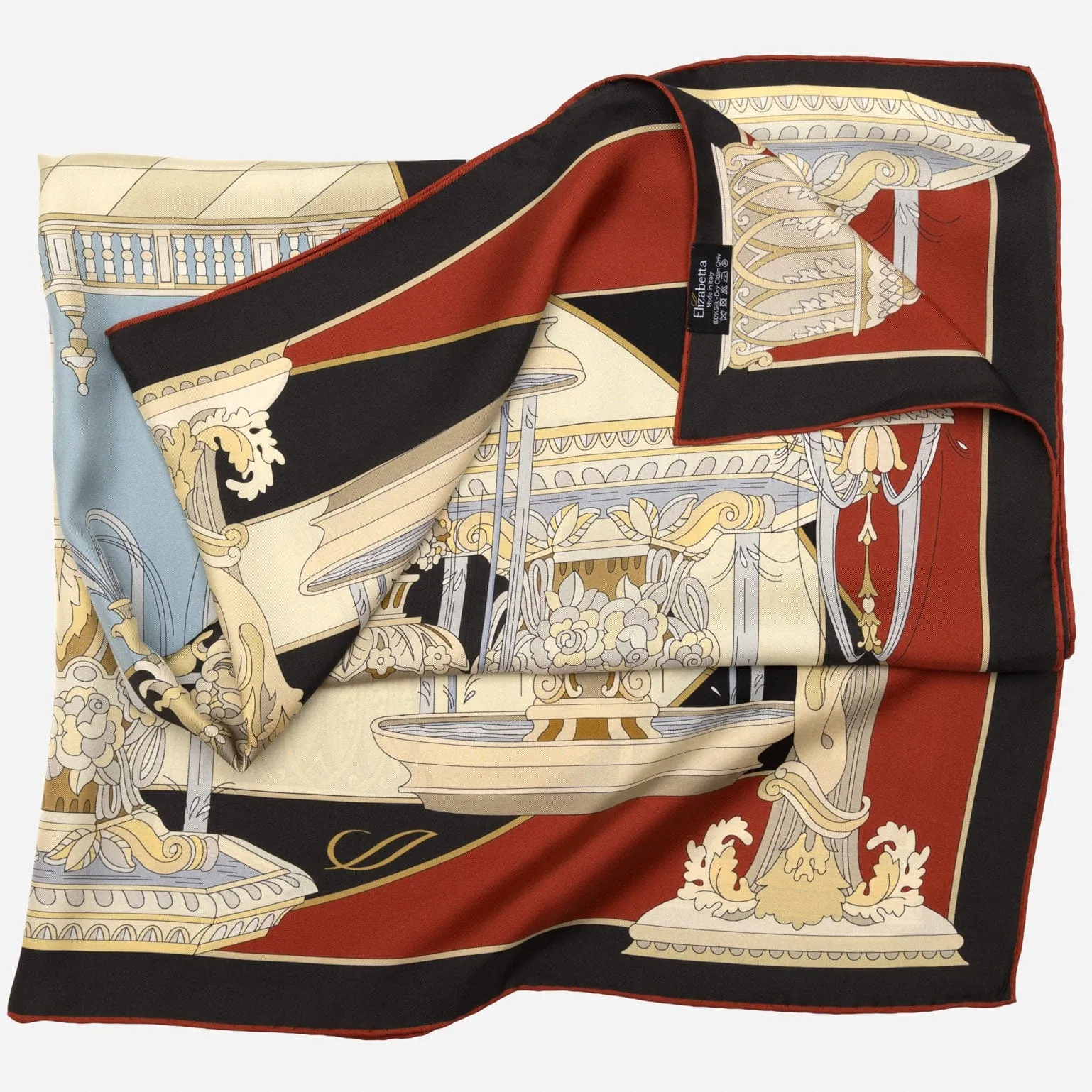 Fontana - Silk Foulard - Burgundy sold by Elizabetta product image thumbnail 3