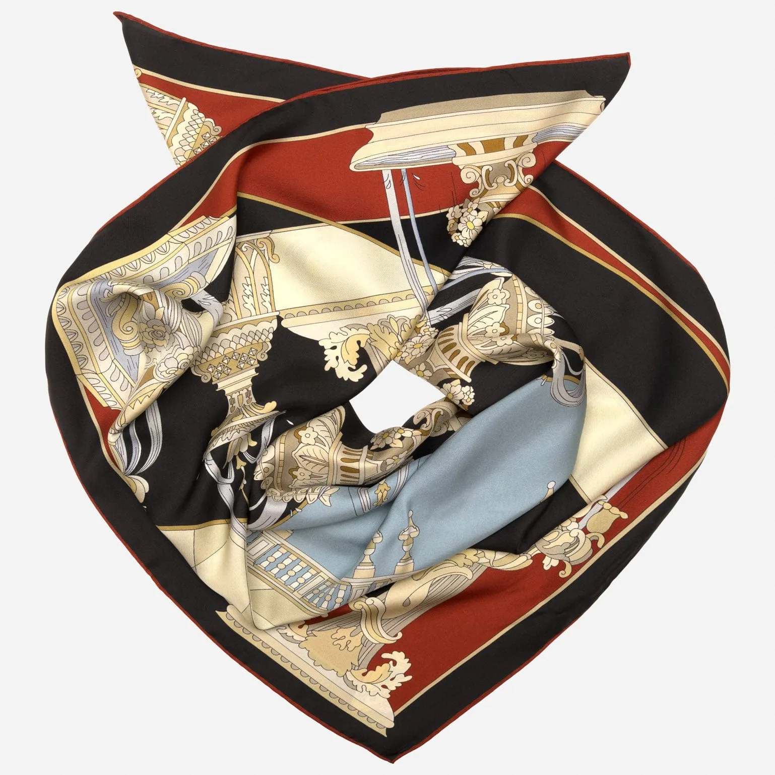 Fontana - Silk Foulard - Burgundy sold by Elizabetta