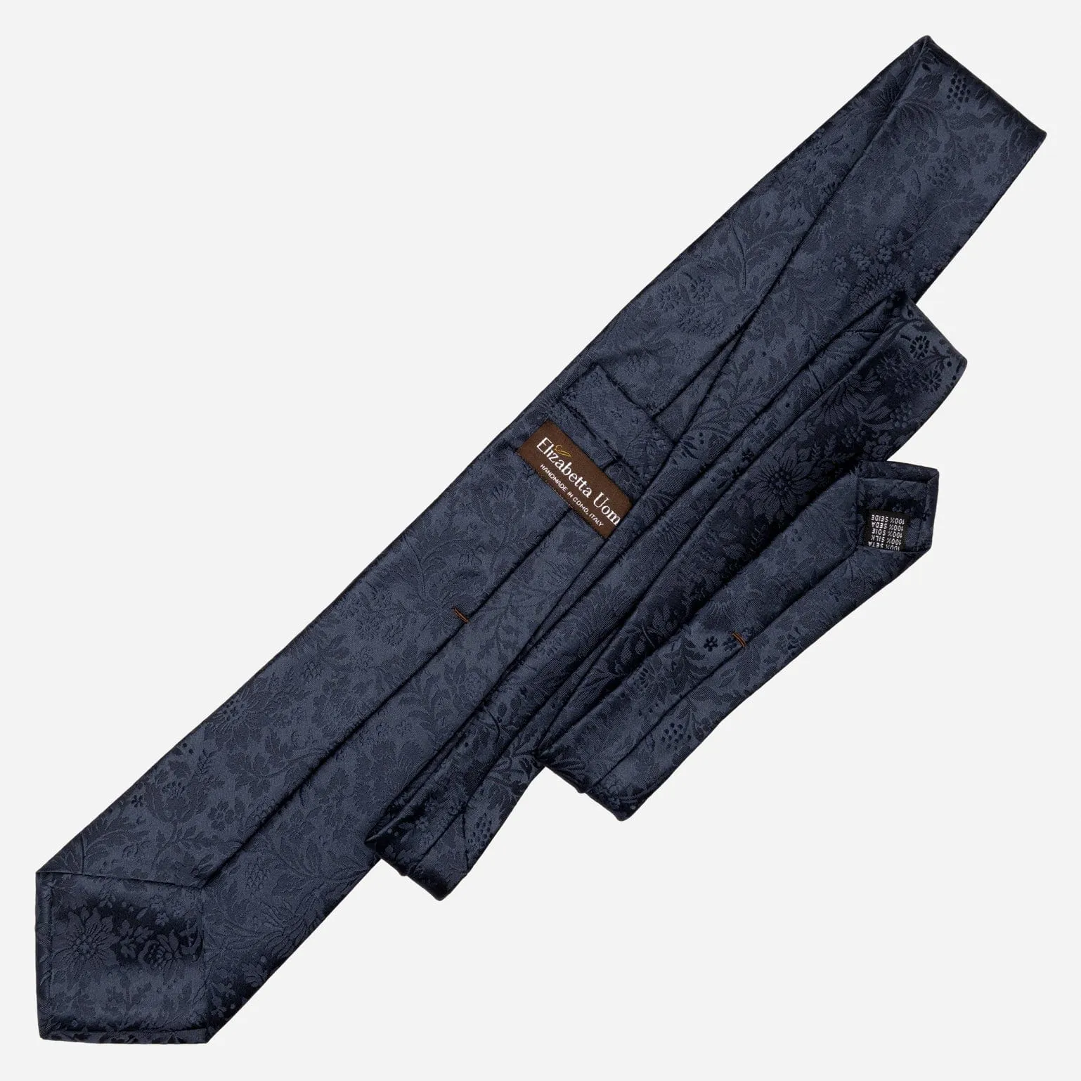 Goldoni - Silk Jacquard Tie - Midnight Blue sold by Elizabetta product image thumbnail 3