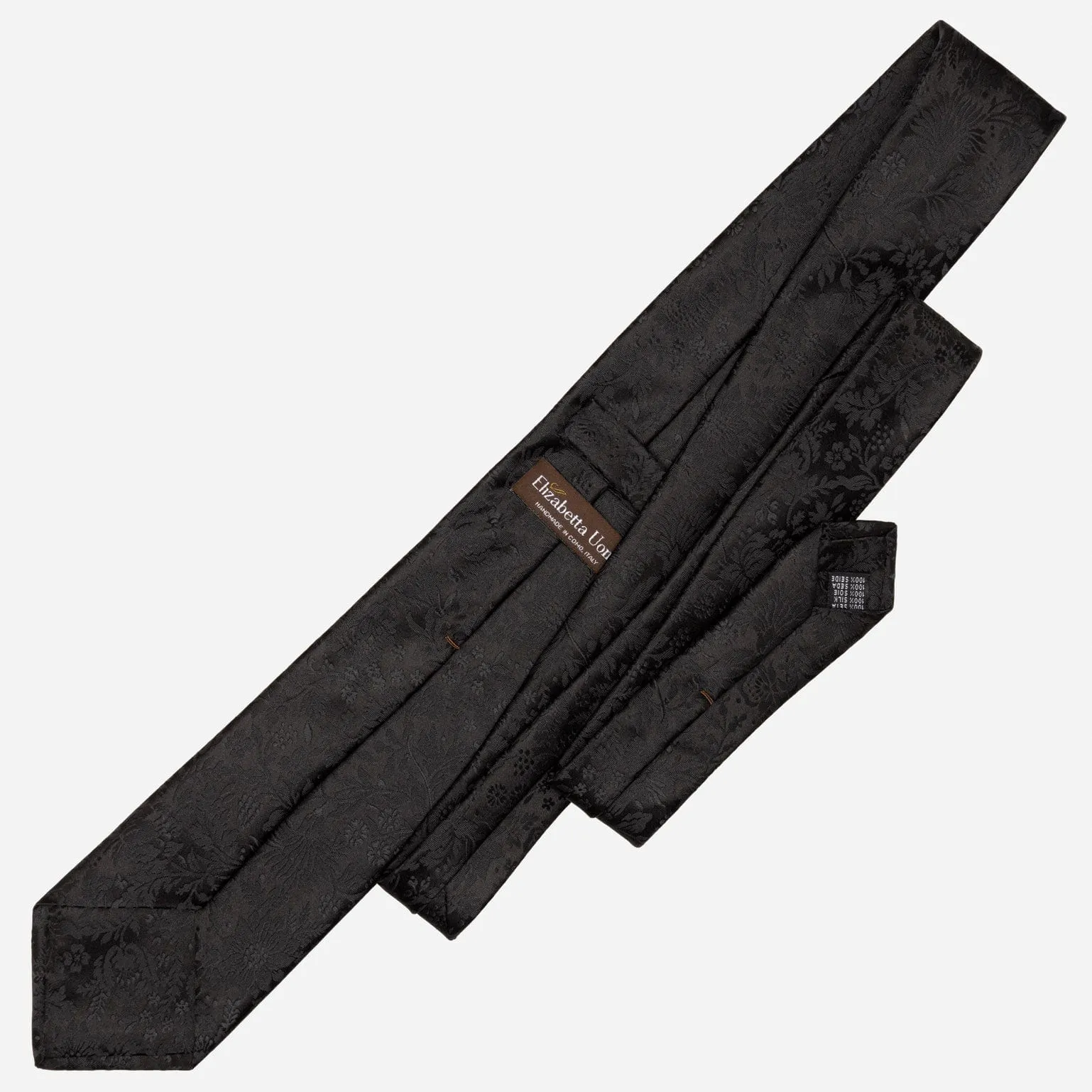 Goldoni - Silk Jacquard Tie - Black sold by Elizabetta product image thumbnail 3