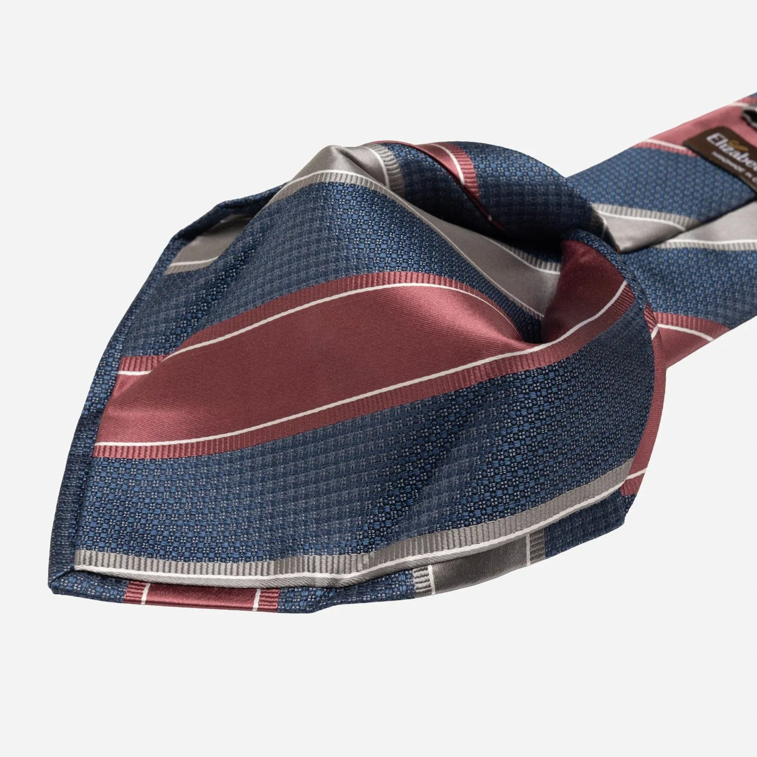 Ferrari - Silk Jacquard Tie - Navy and Burgundy sold by Elizabetta product image thumbnail 4