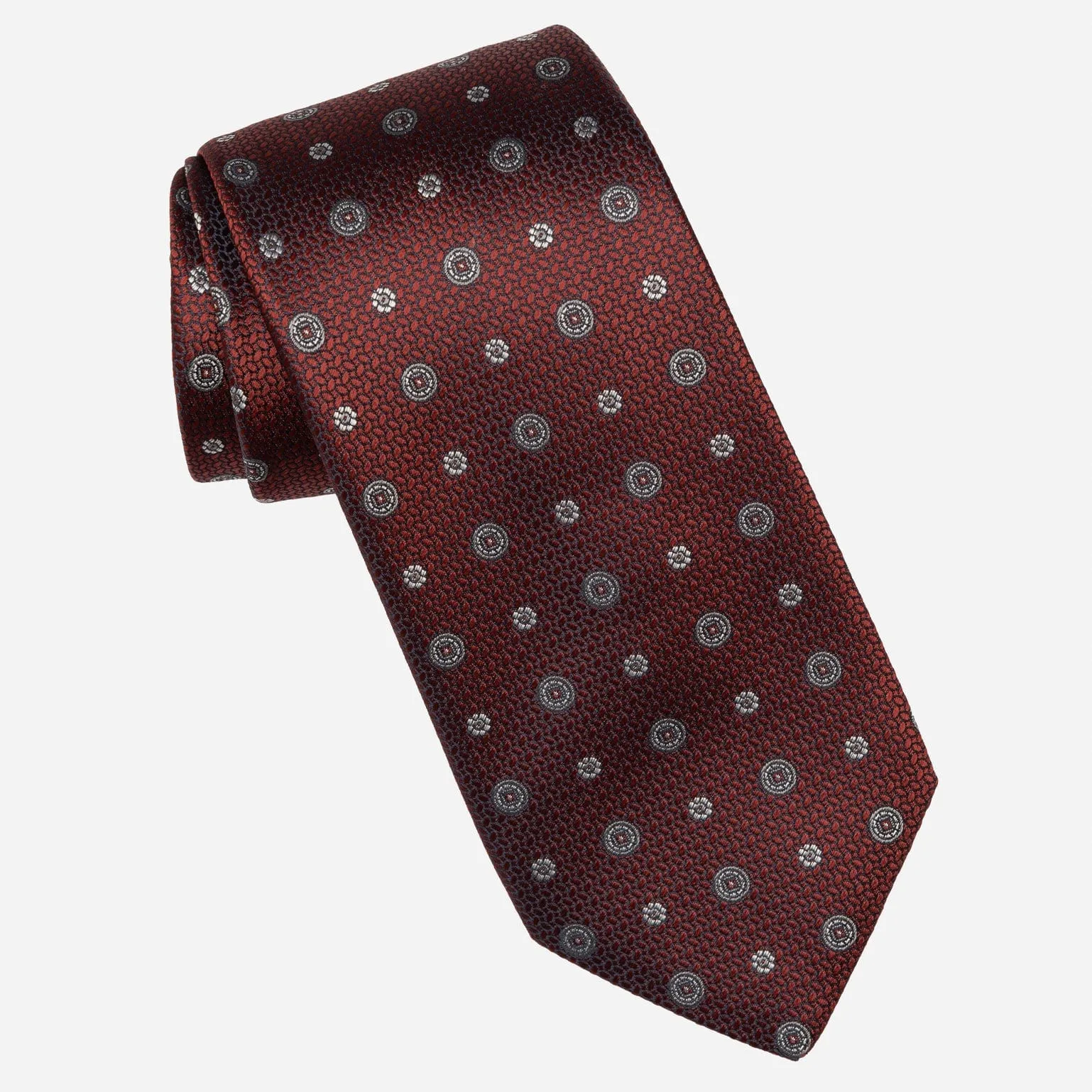 Benelli - Silk Jacquard Tie - Burgundy sold by Elizabetta product image thumbnail 2