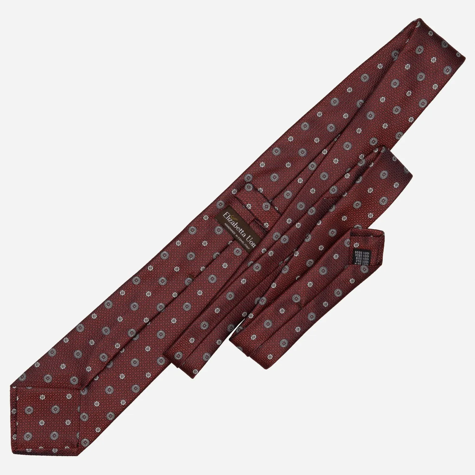 Benelli - Silk Jacquard Tie - Burgundy sold by Elizabetta product image thumbnail 3