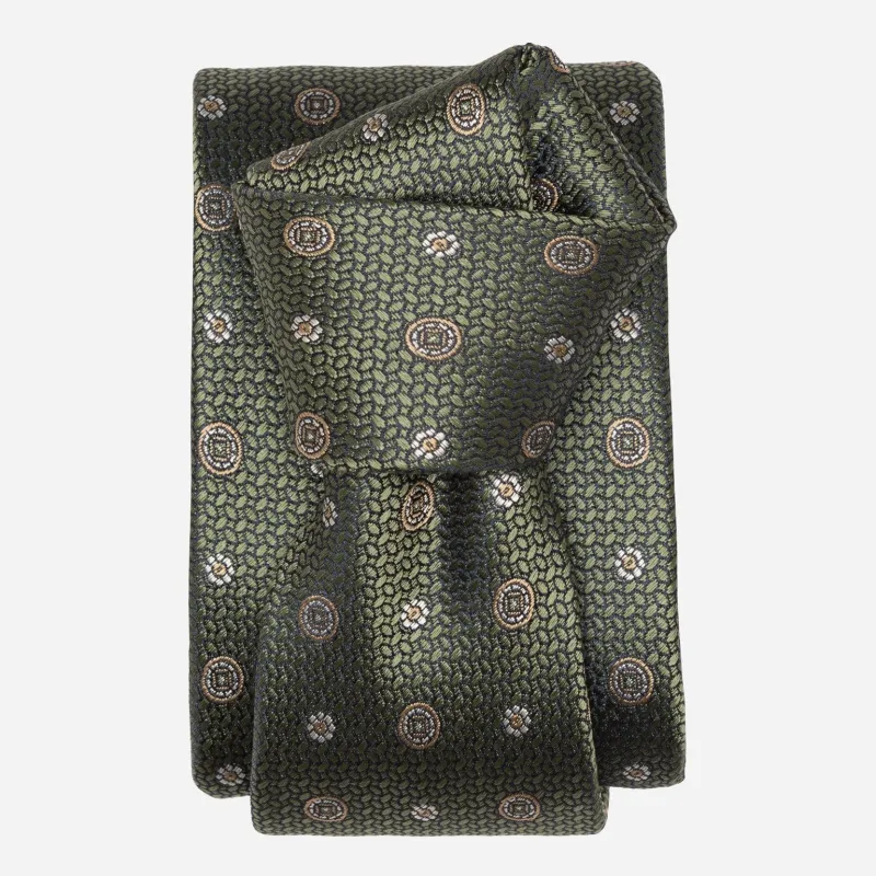 Benelli - Silk Jacquard Tie - Sage Green sold by Elizabetta