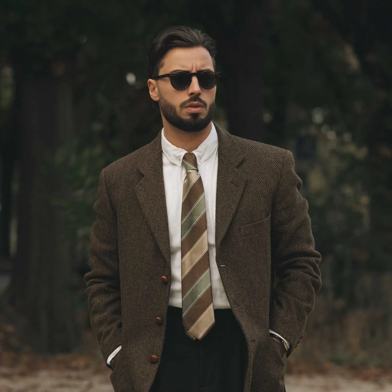 Ferrari - Silk Jacquard Tie - Green and Brown sold by Elizabetta product image thumbnail 2