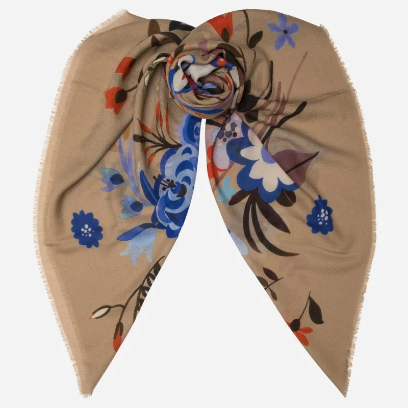 Rita - Wool Scarf - Beige sold by Elizabetta