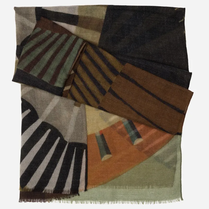 Bolzano - Wool Scarf - Brown sold by Elizabetta