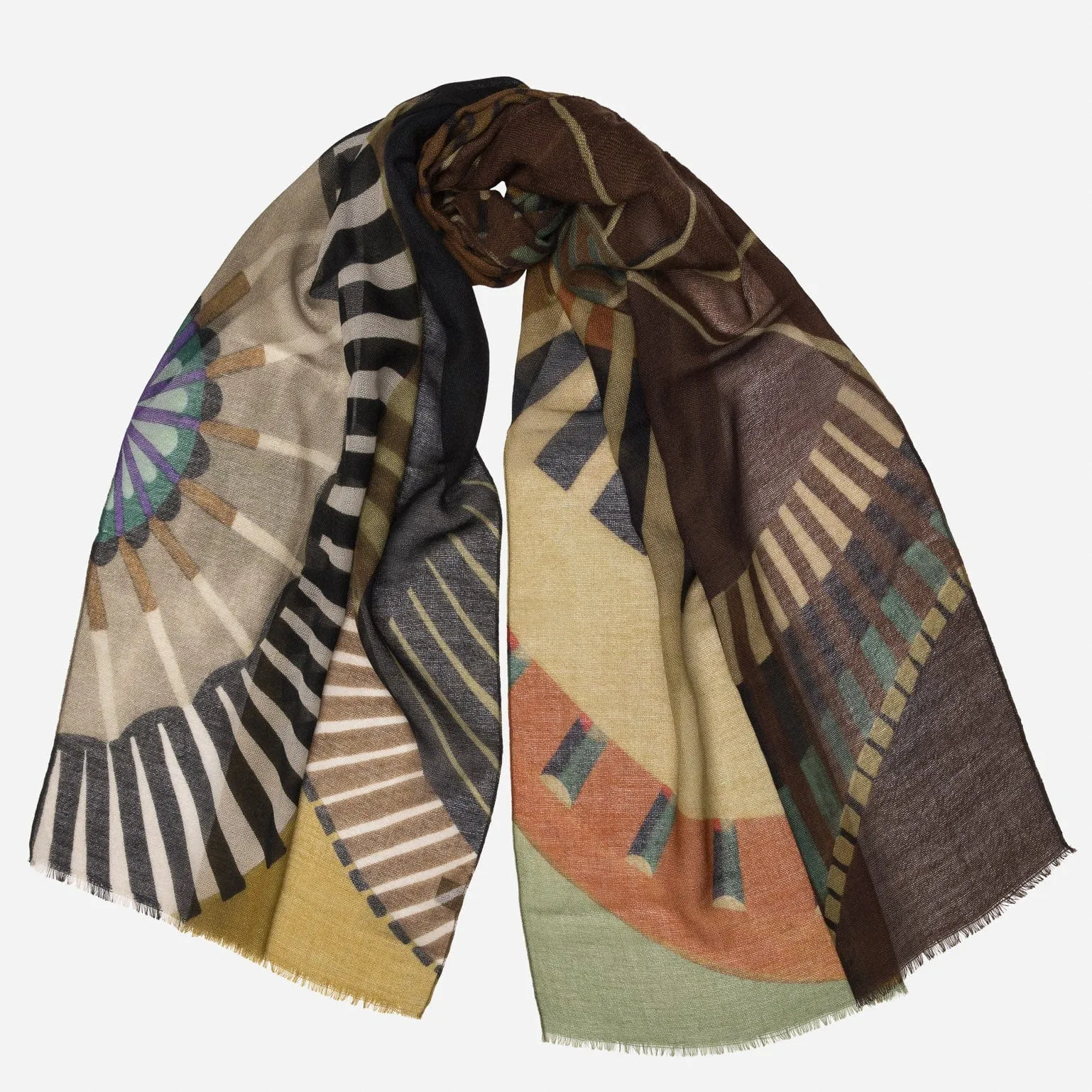 Bolzano - Wool Scarf - Brown sold by Elizabetta product image thumbnail 2