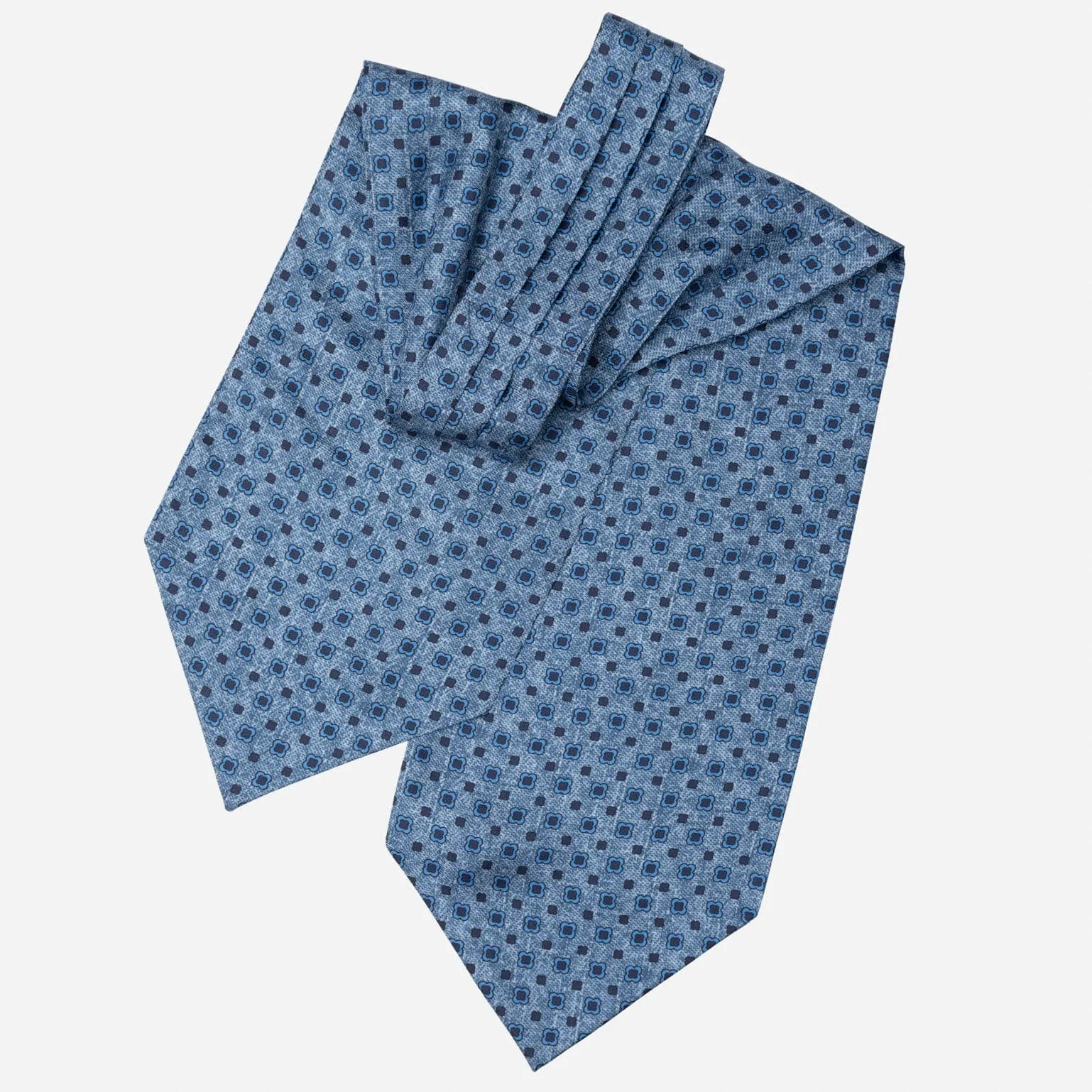 Ostuni - Silk Ascot Cravat Tie - Blue sold by Elizabetta product image thumbnail 3