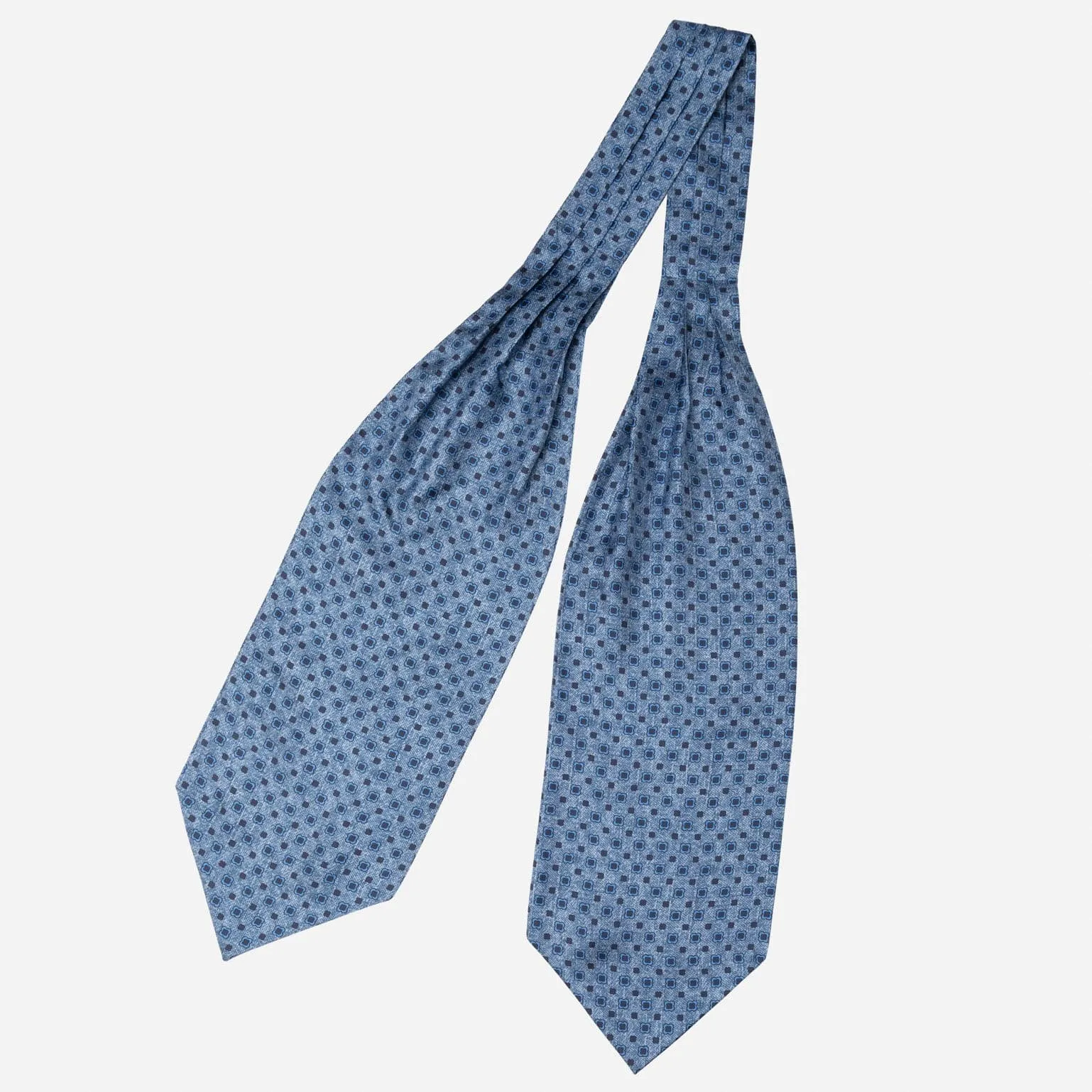 Ostuni - Silk Ascot Cravat Tie - Blue sold by Elizabetta product image thumbnail 2