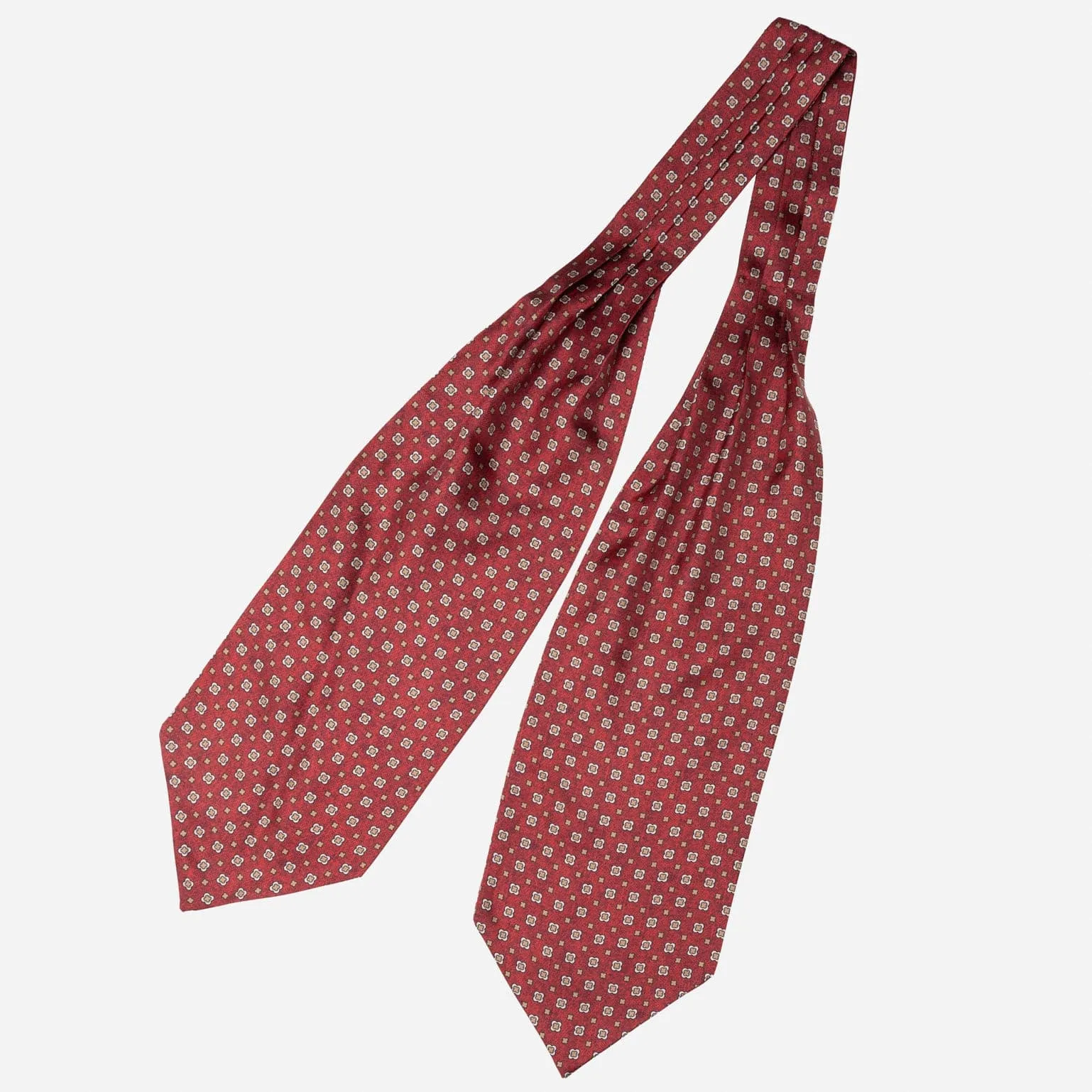 Ostuni - Silk Ascot Cravat Tie - Red sold by Elizabetta product image thumbnail 2