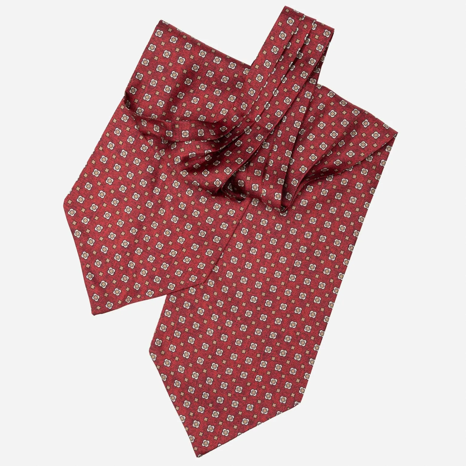 Ostuni - Silk Ascot Cravat Tie - Red sold by Elizabetta product image thumbnail 3