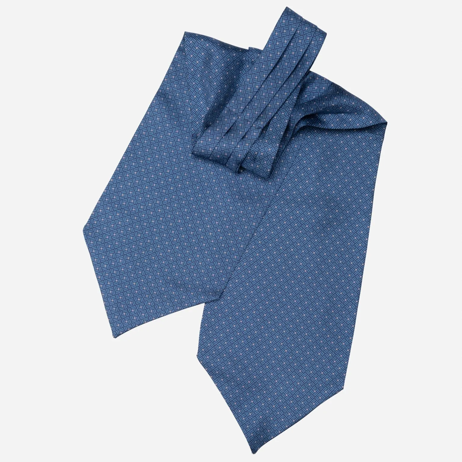 Sanremo - Silk Ascot Cravat Tie - Blue sold by Elizabetta product image thumbnail 3