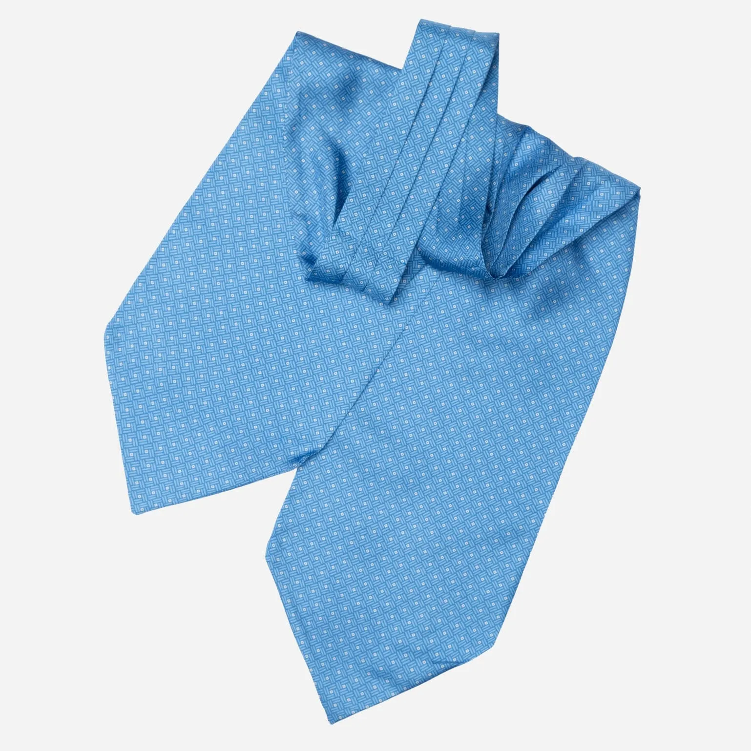 Sanremo - Silk Ascot Cravat Tie - Sky Blue sold by Elizabetta product image thumbnail 3