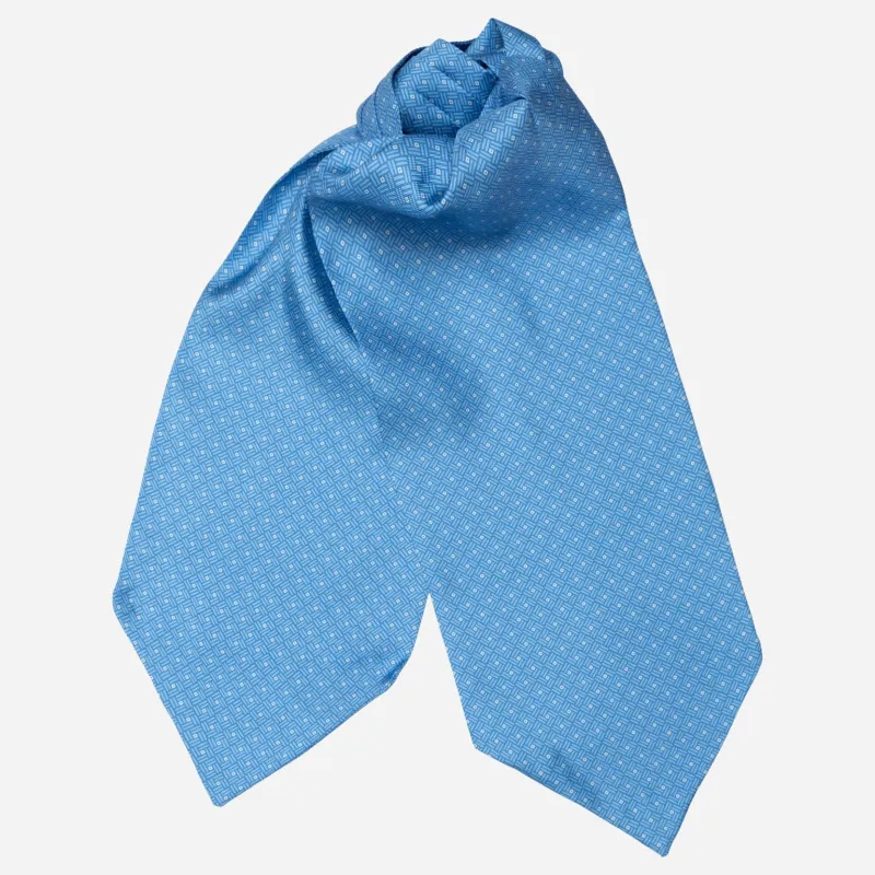 Sanremo - Silk Ascot Cravat Tie - Sky Blue sold by Elizabetta
