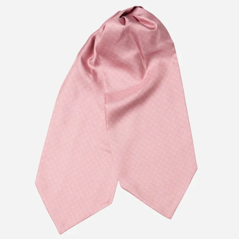 Sanremo - Silk Ascot Cravat Tie - Pink sold by Elizabetta