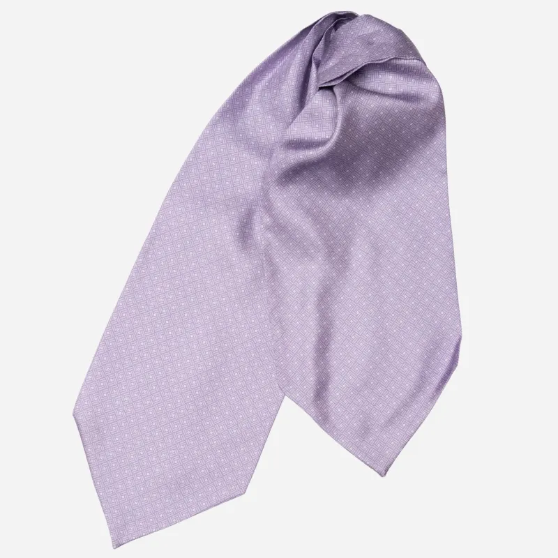 Sanremo - Silk Ascot Cravat Tie - Lavender sold by Elizabetta