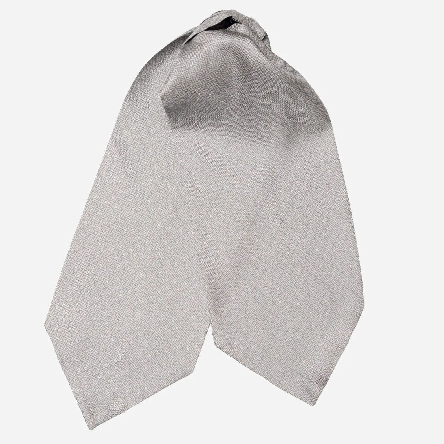 Sanremo - Silk Ascot Cravat Tie - Grey sold by Elizabetta
