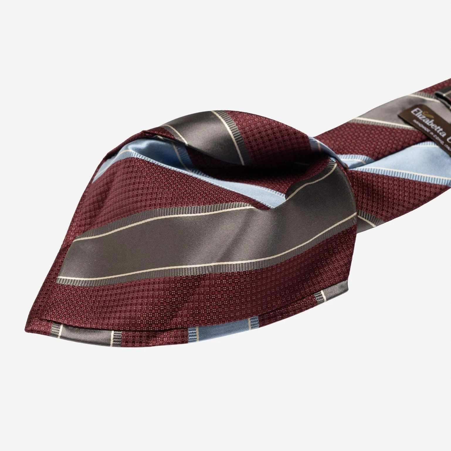 Ferrari - Silk Jacquard Tie - Burgundy Grey and Blue sold by Elizabetta product image thumbnail 4