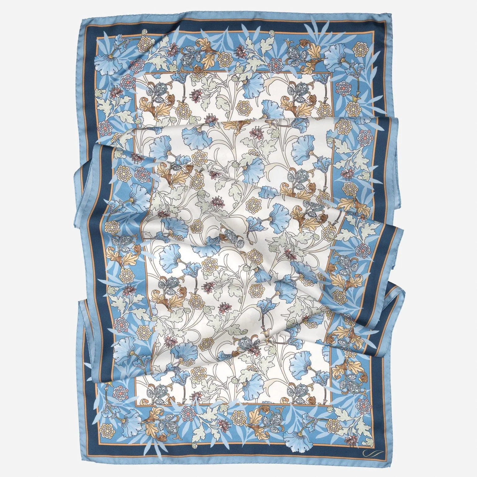 Ofelia - Long Silk Scarf - Blue sold by Elizabetta product image thumbnail 4
