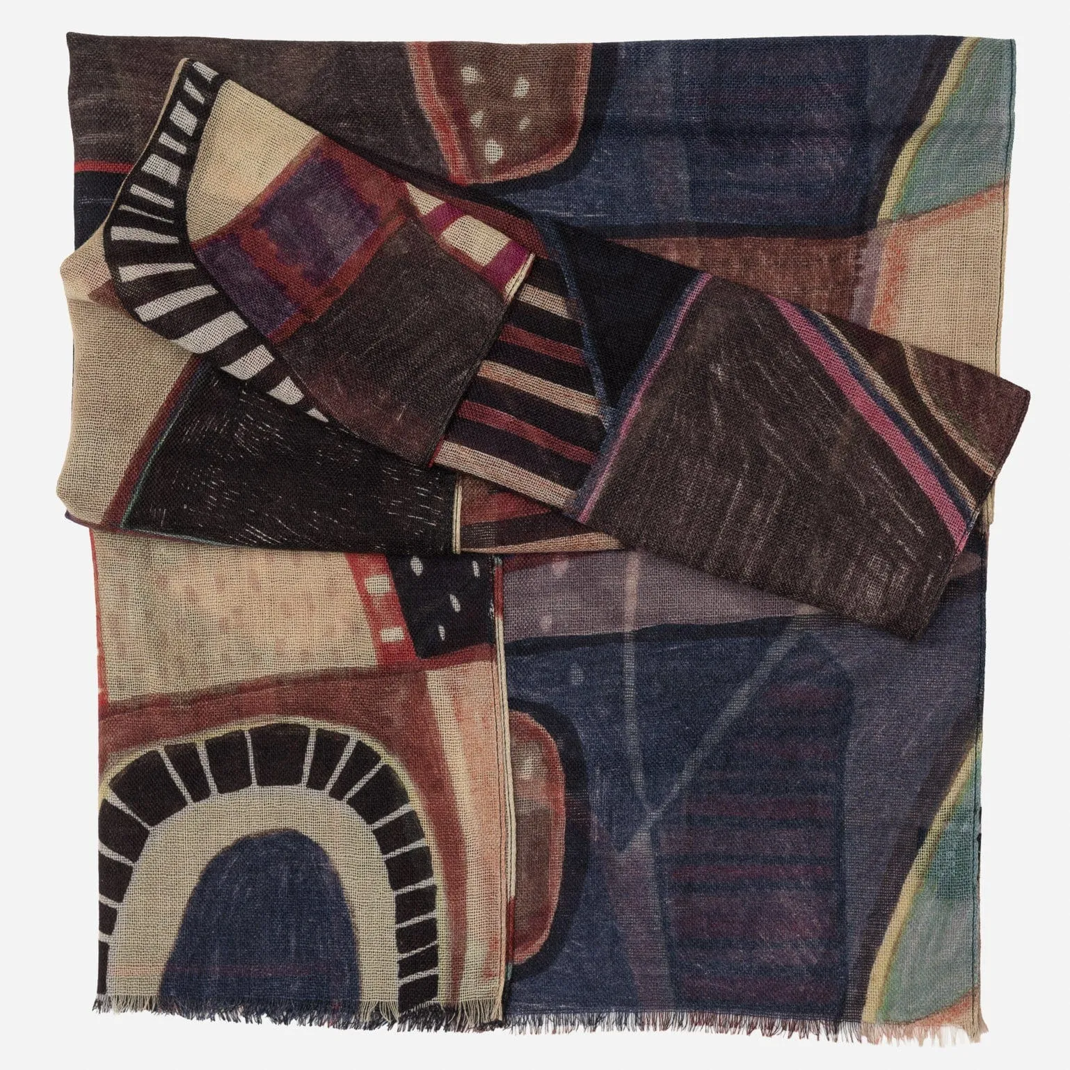 Sardinia - Wool Scarf - Plum sold by Elizabetta