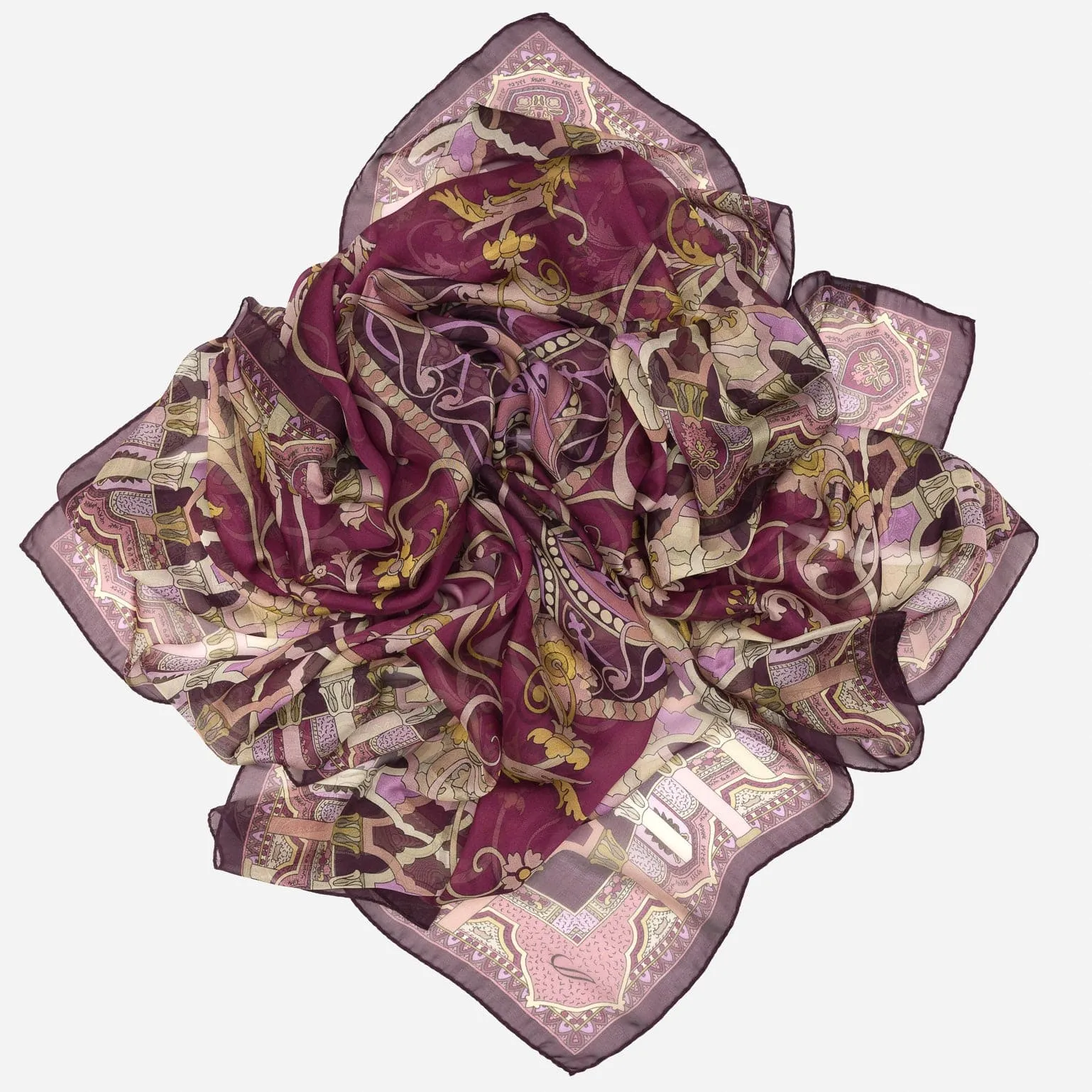 Natalia - Silk Scarf Shawl - Raspberry sold by Elizabetta product image thumbnail 4