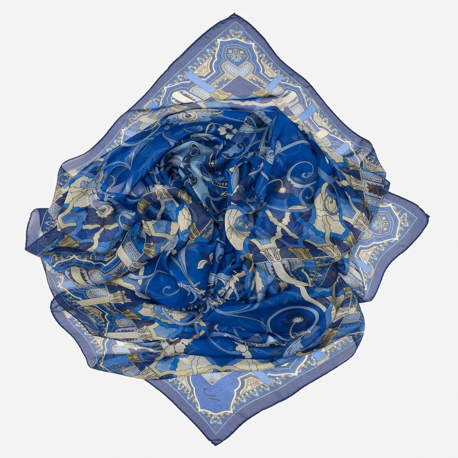 Natalia - Silk Scarf Shawl - Royal Blue sold by Elizabetta product image thumbnail 5